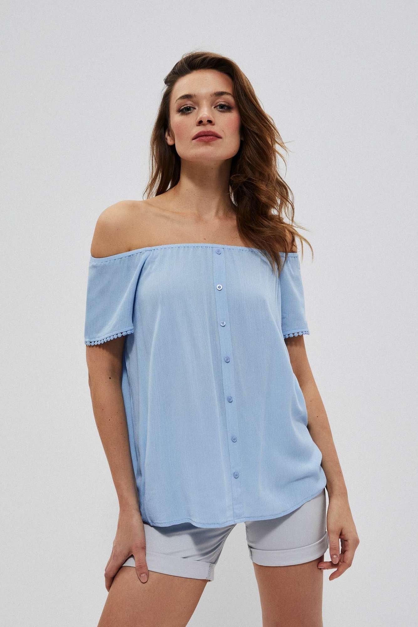 Smooth viscose blouse