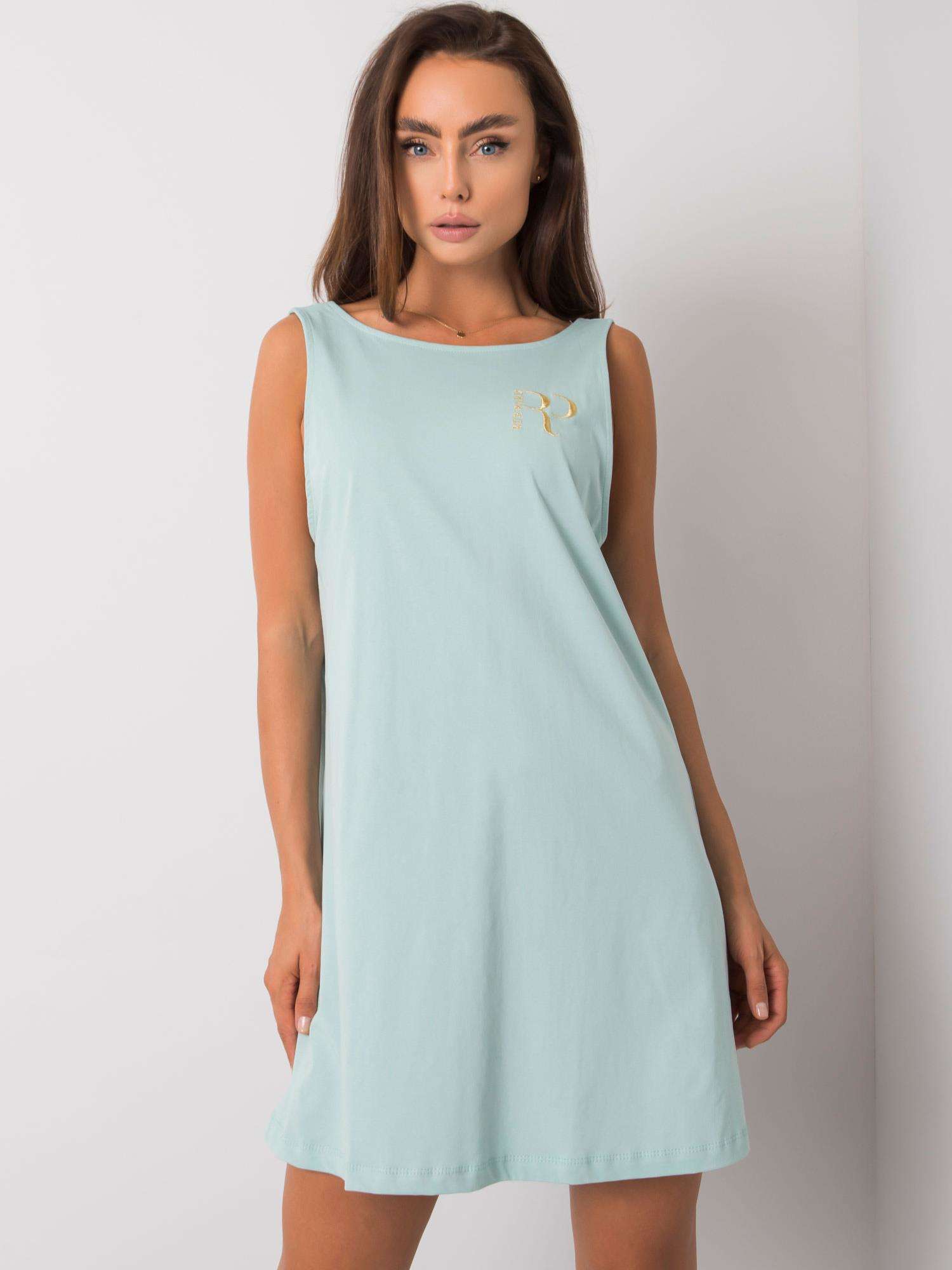 RUE PARIS Rochie de menta cu decolteu la spate