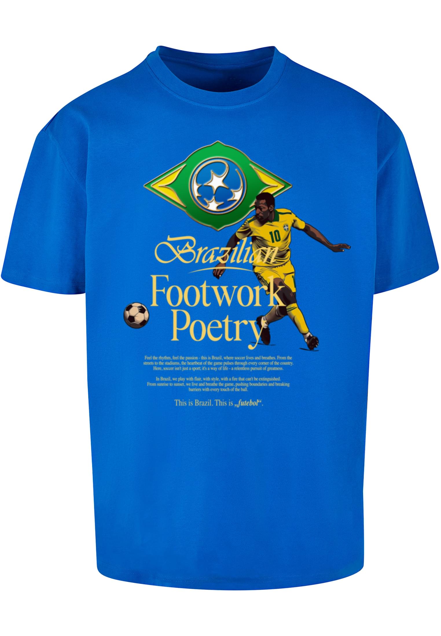 Men's T-shirt Footwork Poetry Oversize Cobalt Blue