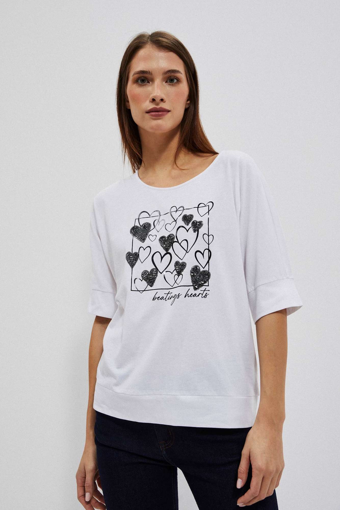 WOMEN'S T-SHIRT L-TS-4030 WHITE