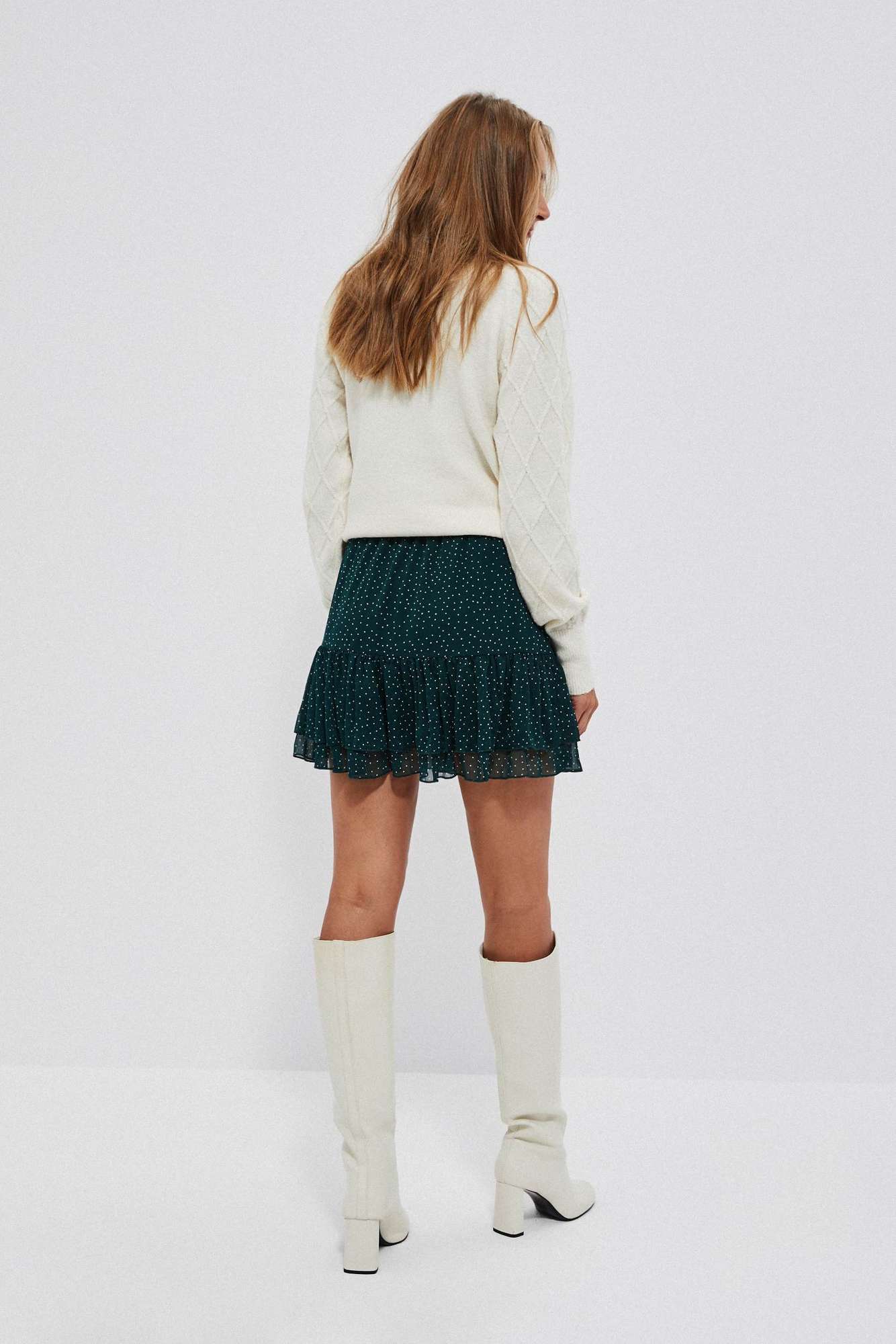 Polka dot skirt with ruffles