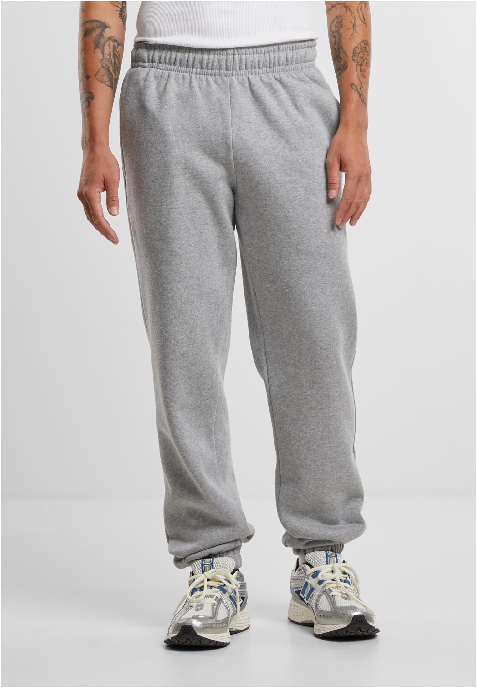 Men's Basic Essential Sweatpants Gray Melange