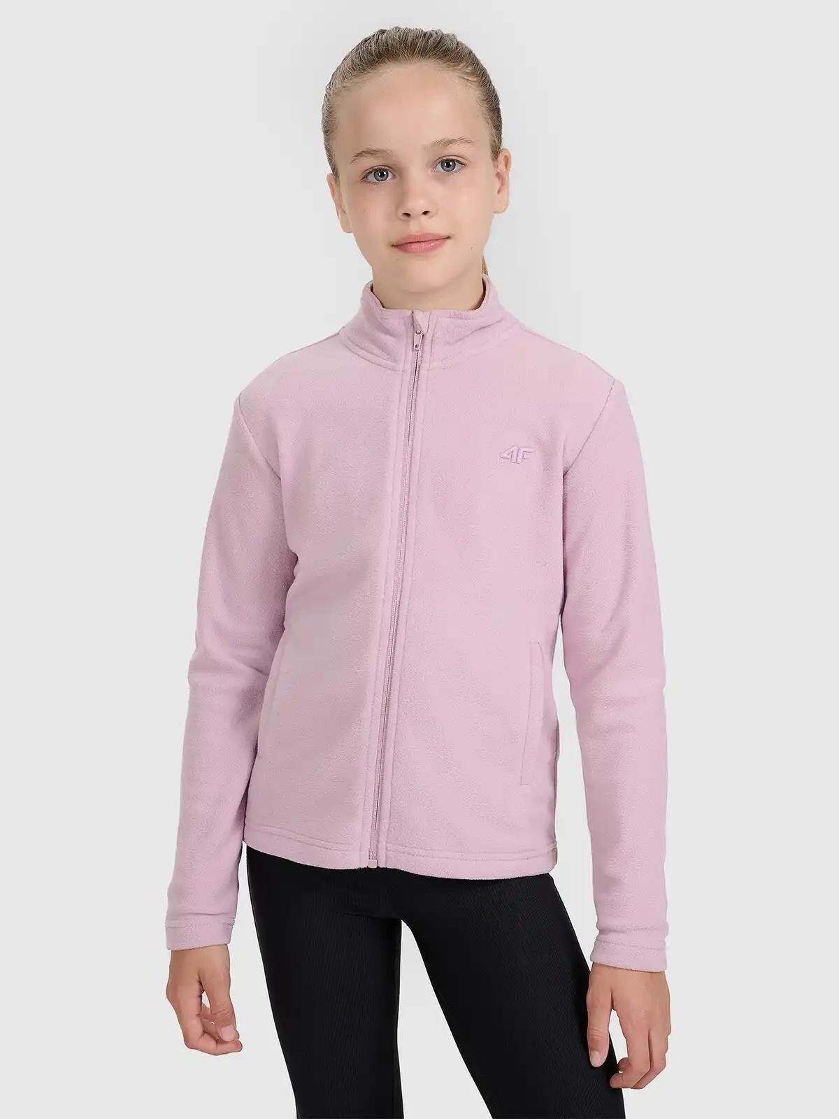 Girls&#039; fleece sweatshirt 4F