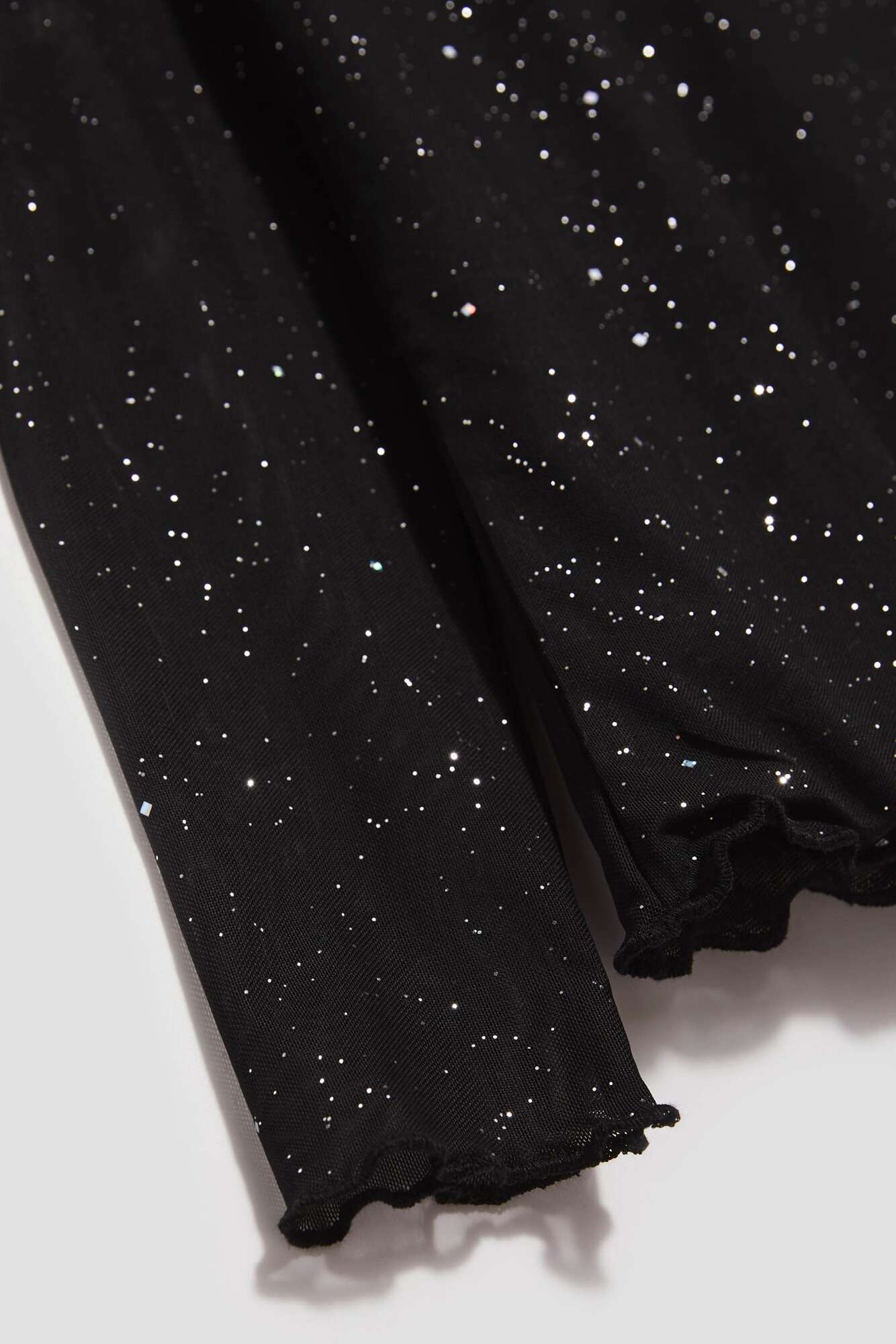 Blouse with transparent sleeves