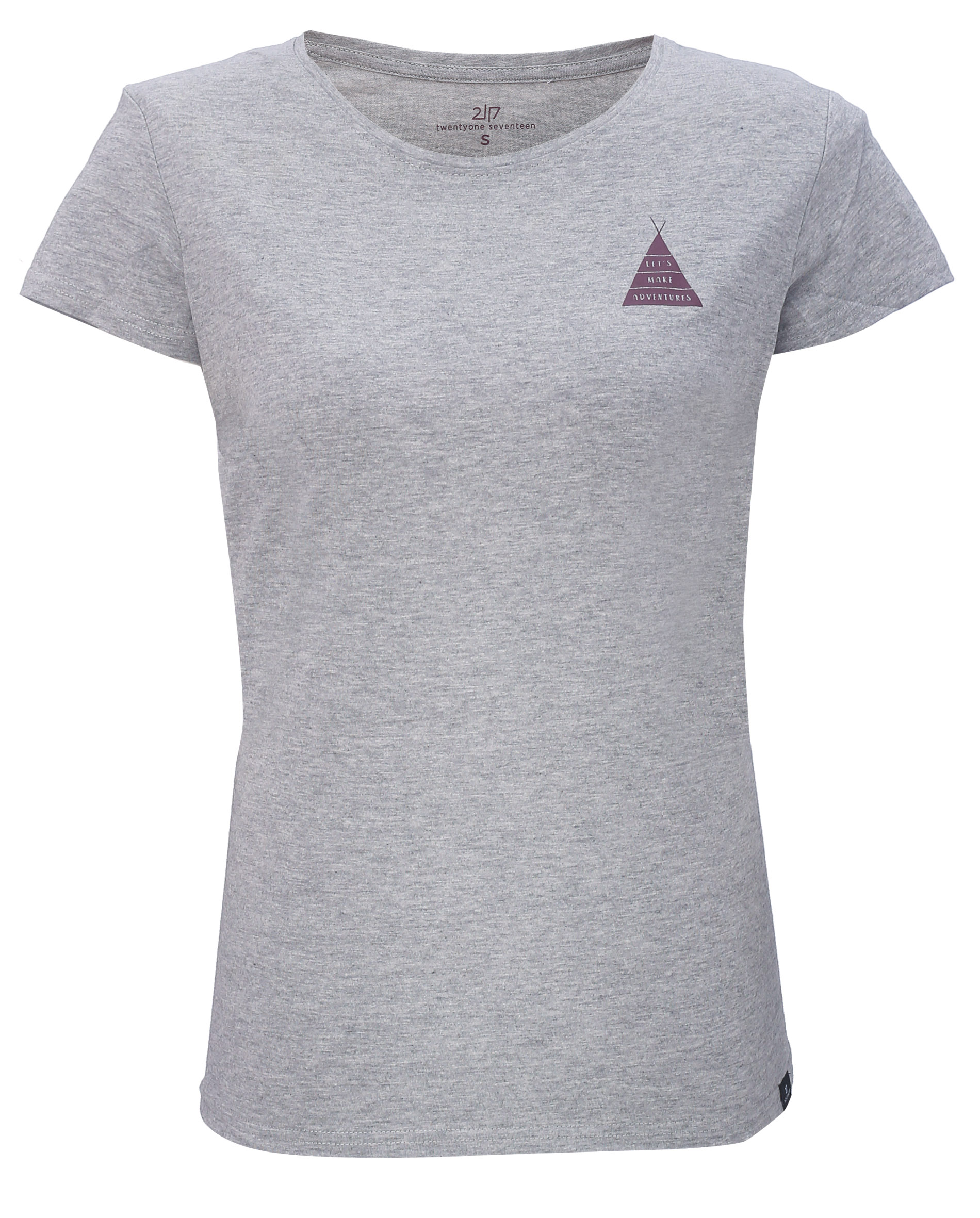 Levně APELVIKEN - dámské triko s krátkým rukávem - Grey melange