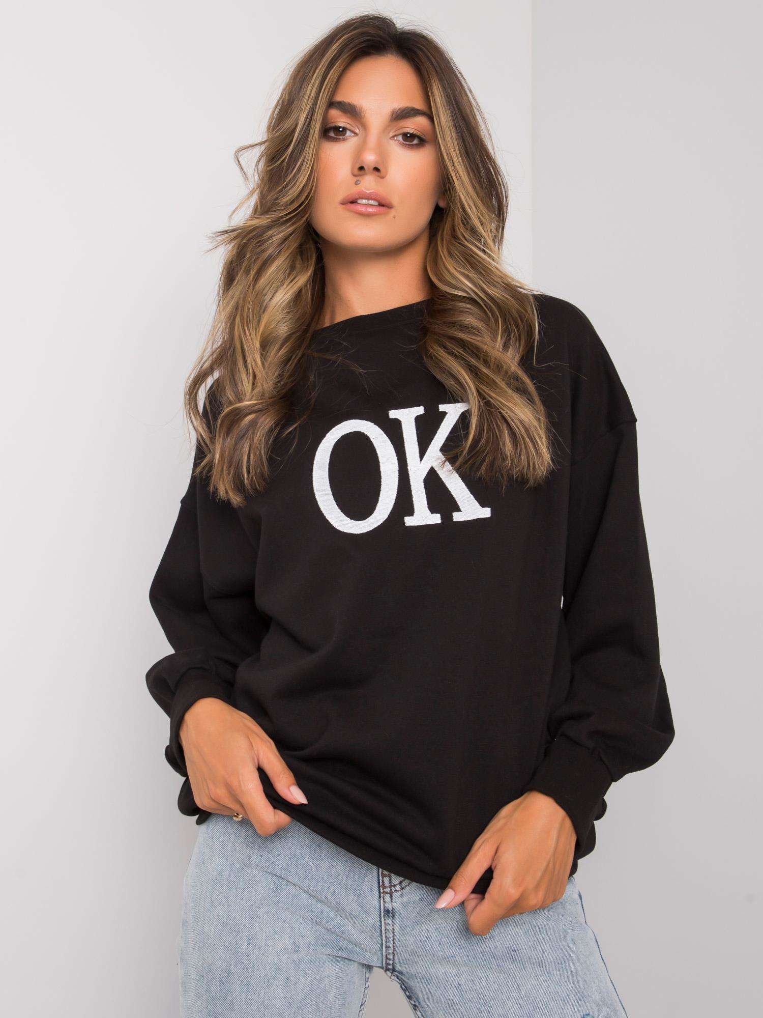 Black Sweatshirt With Inscription