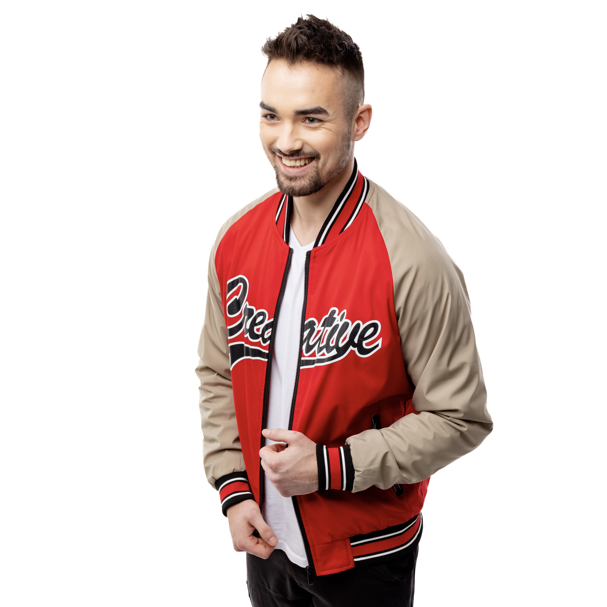 Men&#039;s Baseball Jacket GLANO - Red