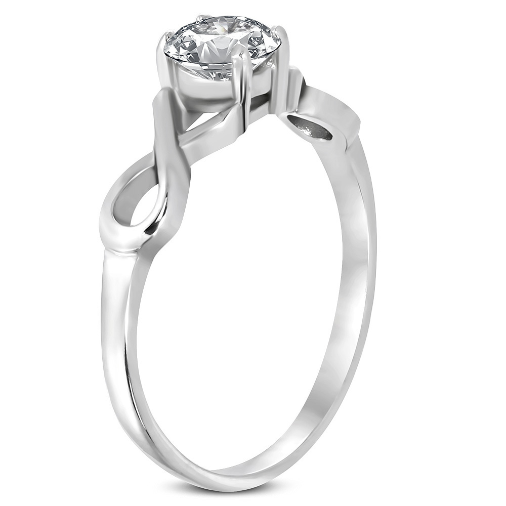 Infinity Surgical Steel Engagement Ring