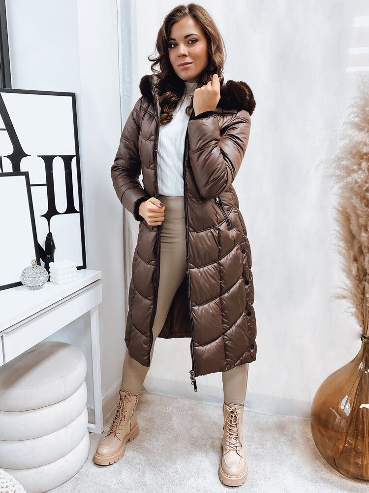 CRYSTAL coffee Dstreet quilted women's jacket