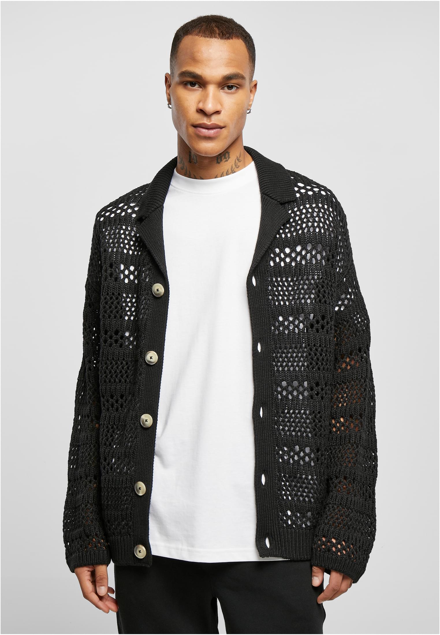 Crochet Cardigan Black