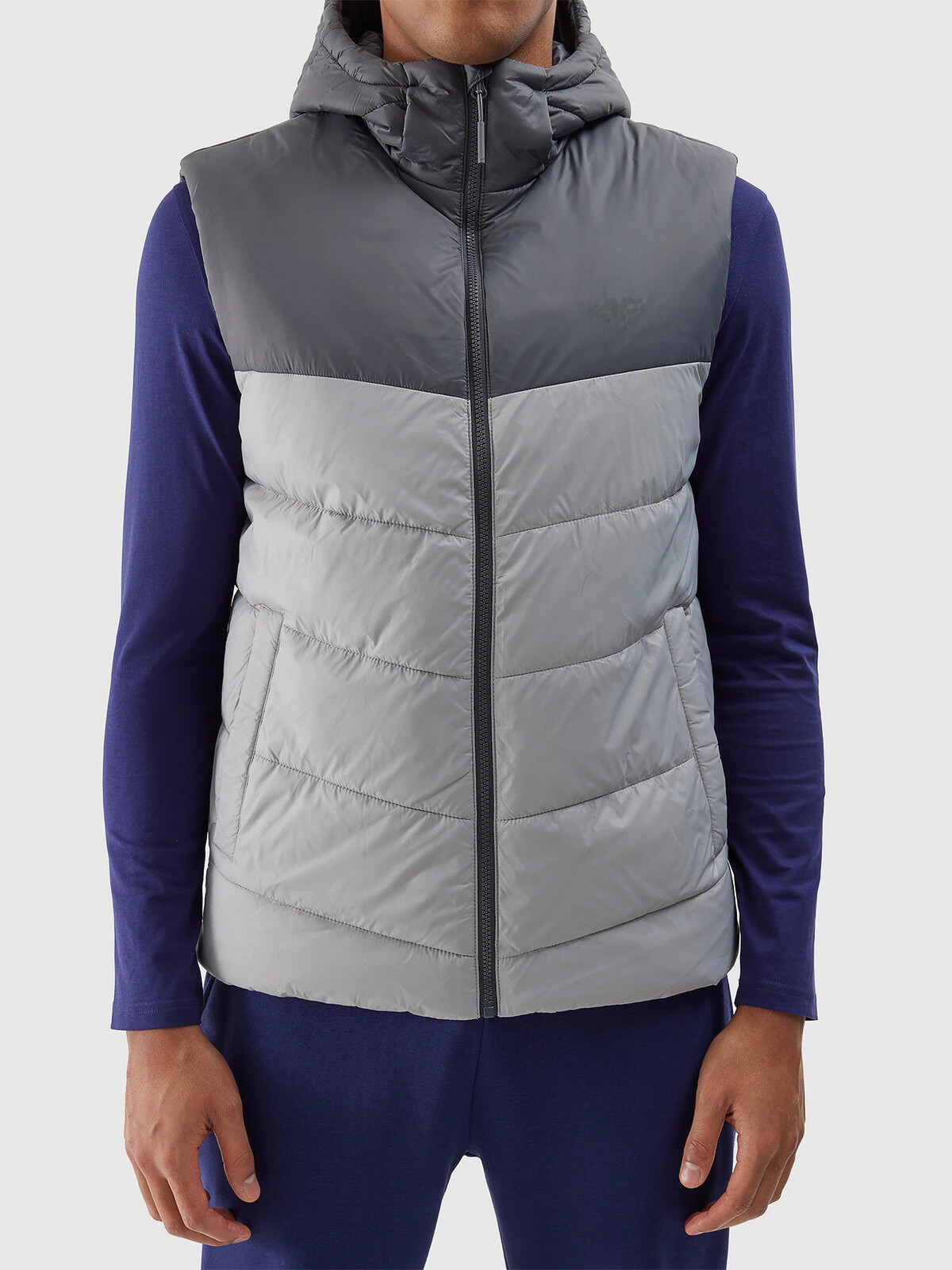 Men&#039;s 4F Synthetic Down Down Vest - Grey
