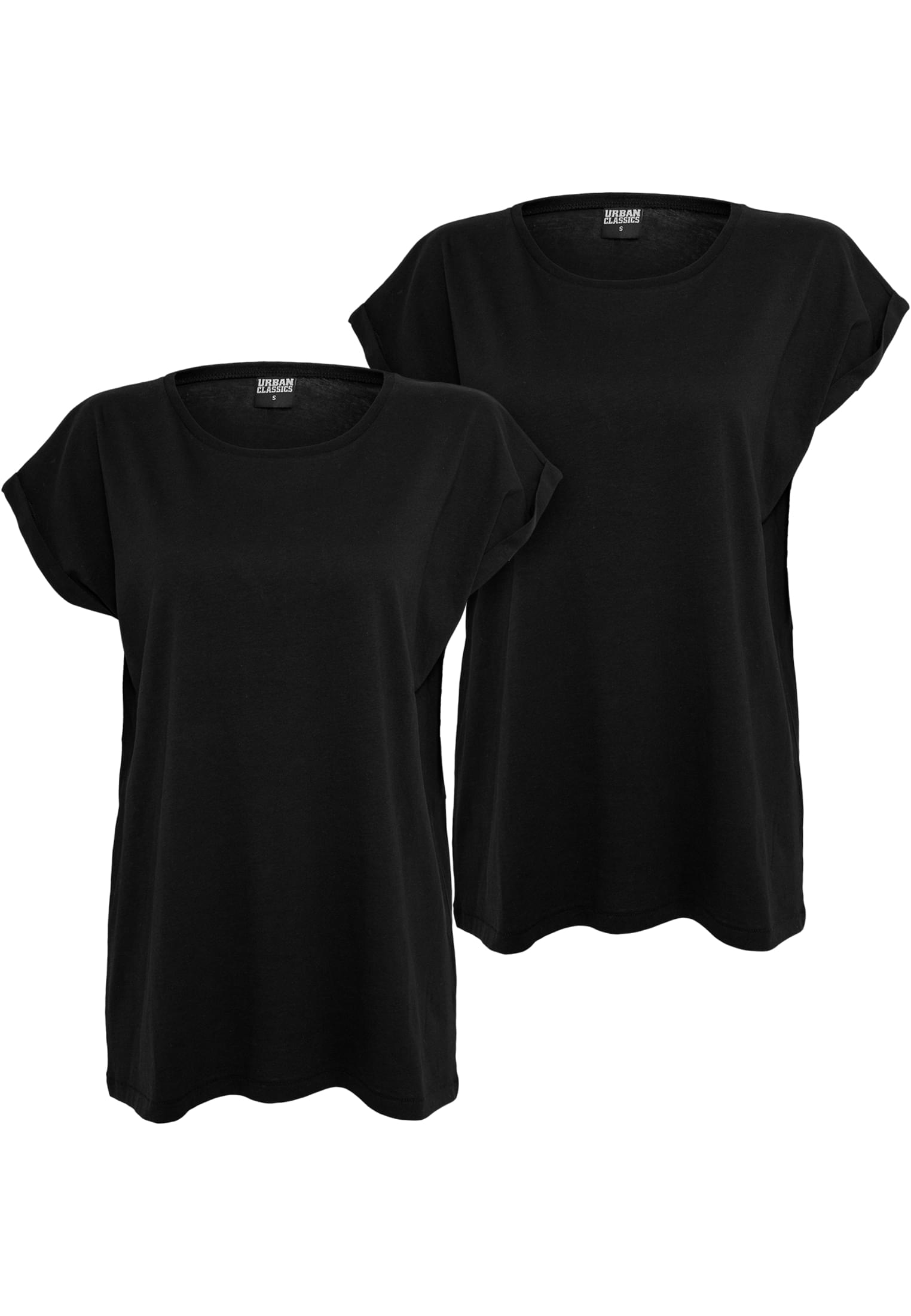 Women's T-shirt Urban Classics - 2 Pack - Black+Black