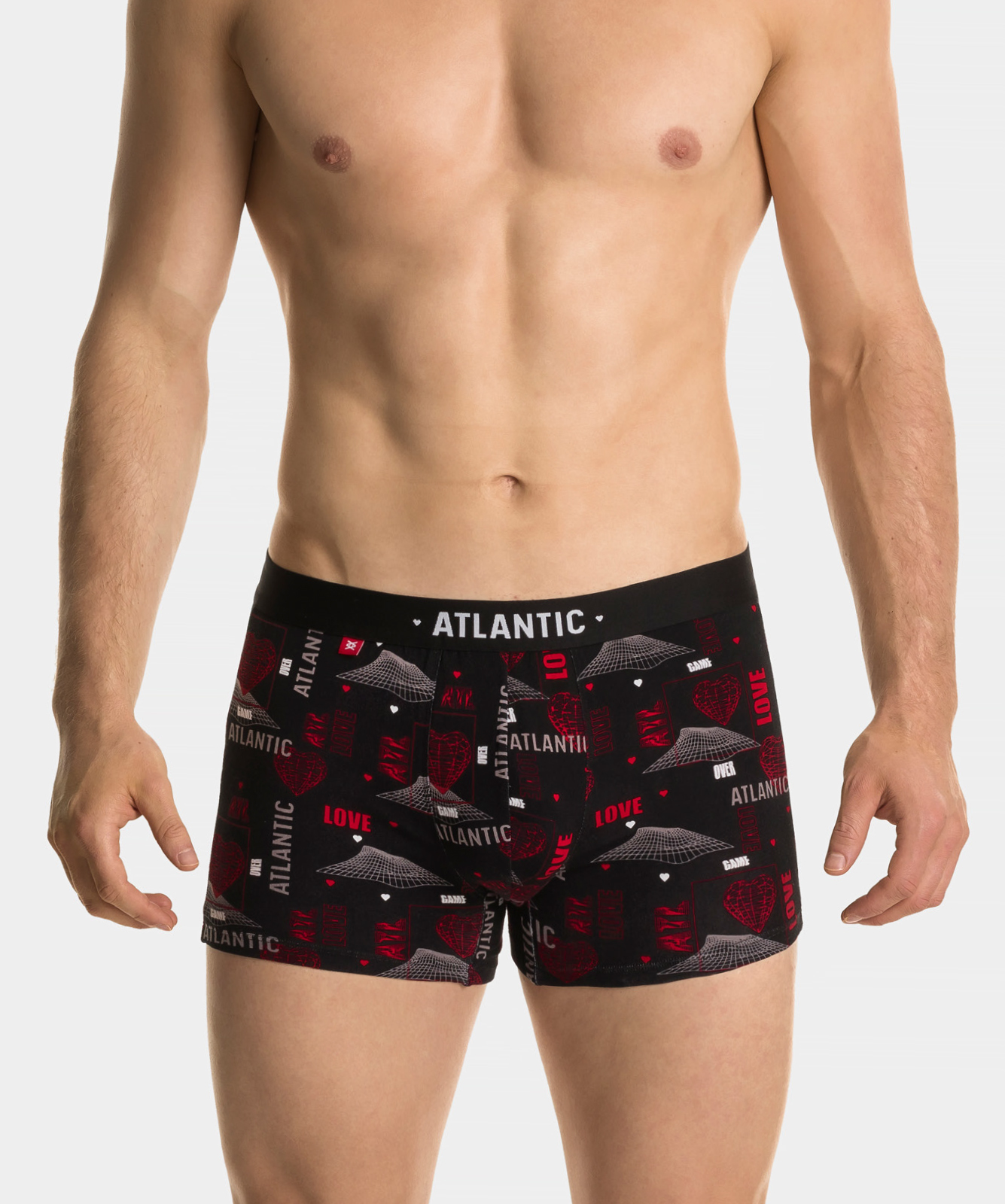 Men ́s boxers Love ATLANTIC 2Pack + gift box - black, red