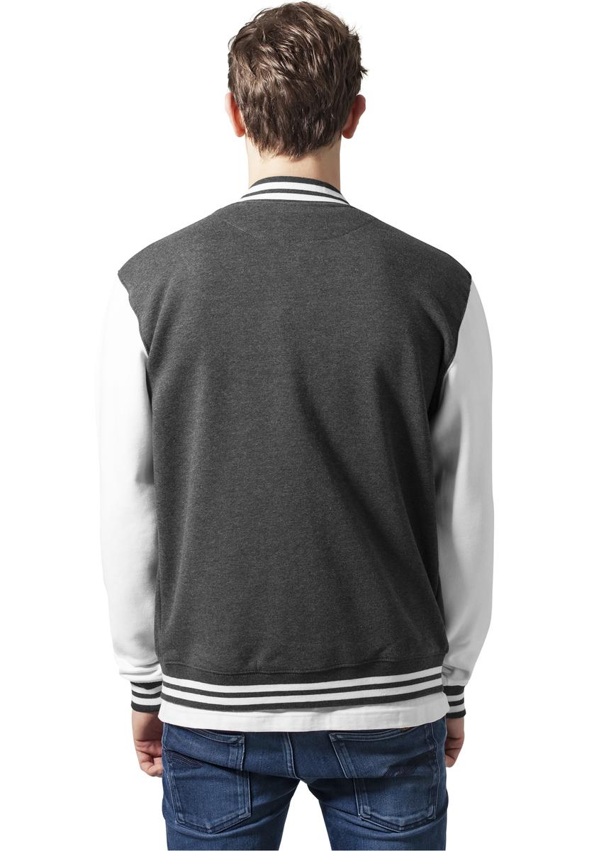 2-ton Colegiul Sweatjacket cha / WHT