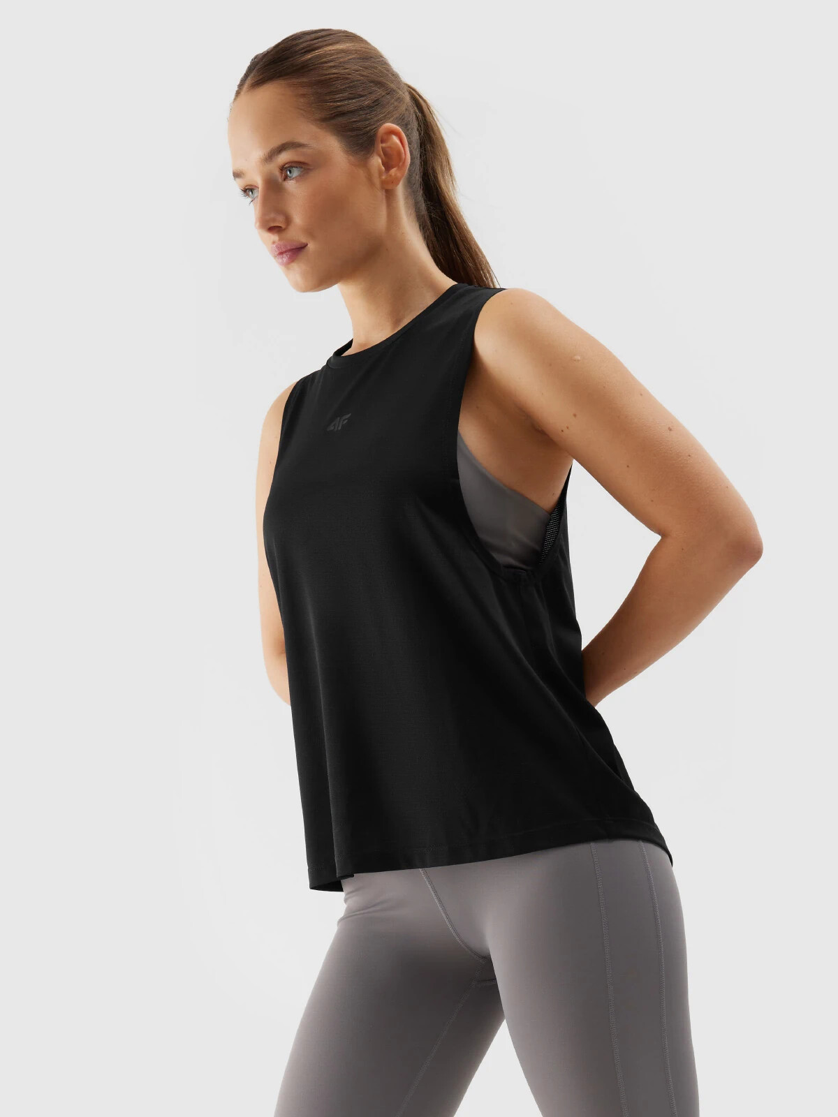 Women's Sports Quick-Drying Top Loose 4F - Black