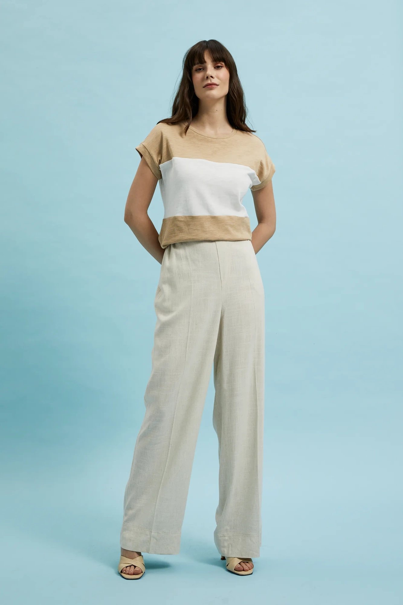 Women's T-shirt MOODO - beige