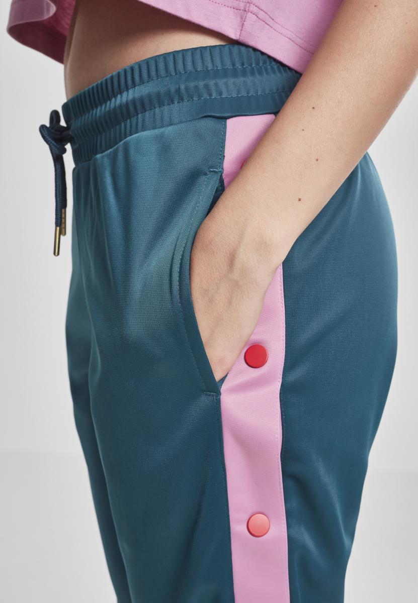 Ladies Button Up Track Pants jasper/coolpink/firered