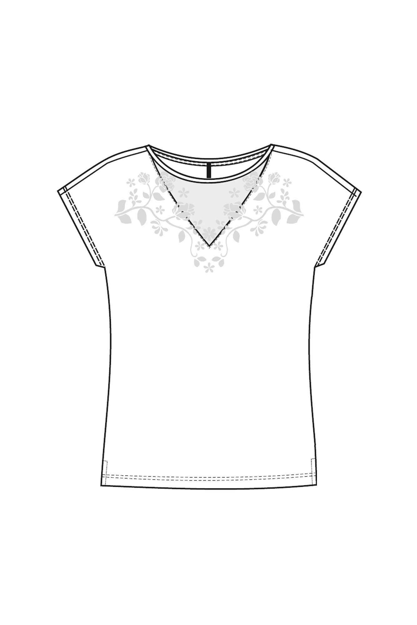 WOMEN'S T-SHIRT L-TS-4072 WHITE