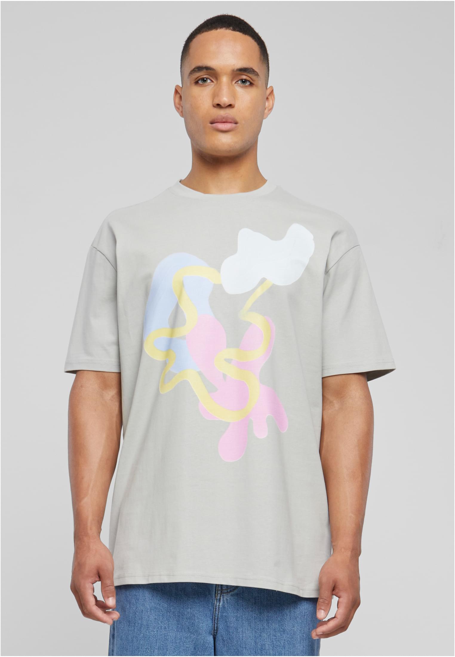 Abstract Oversize T-shirt Of Light Asphalt