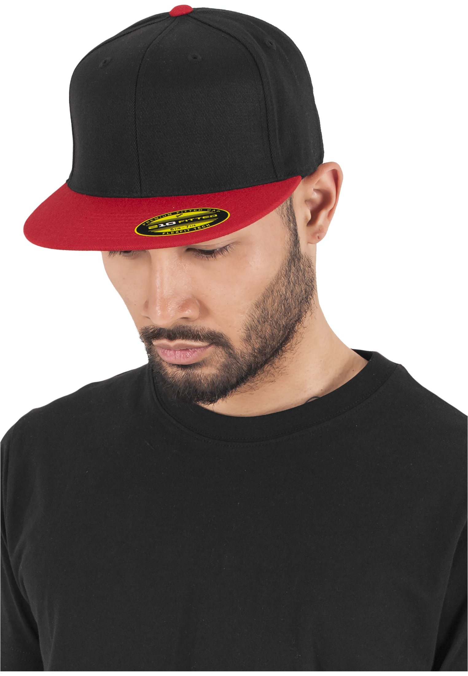 Premium 210 Fitted 2-Tone blk/red