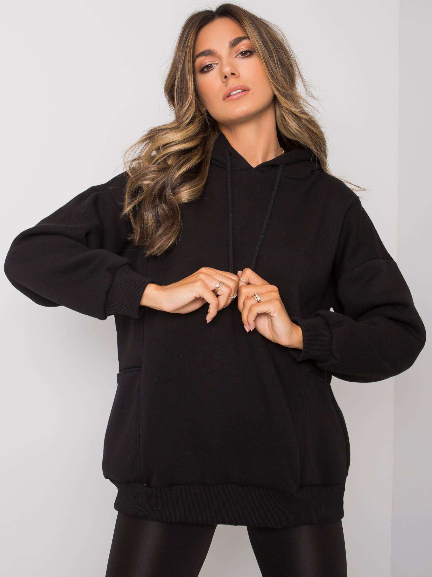 Black Cotton Sweatshirt