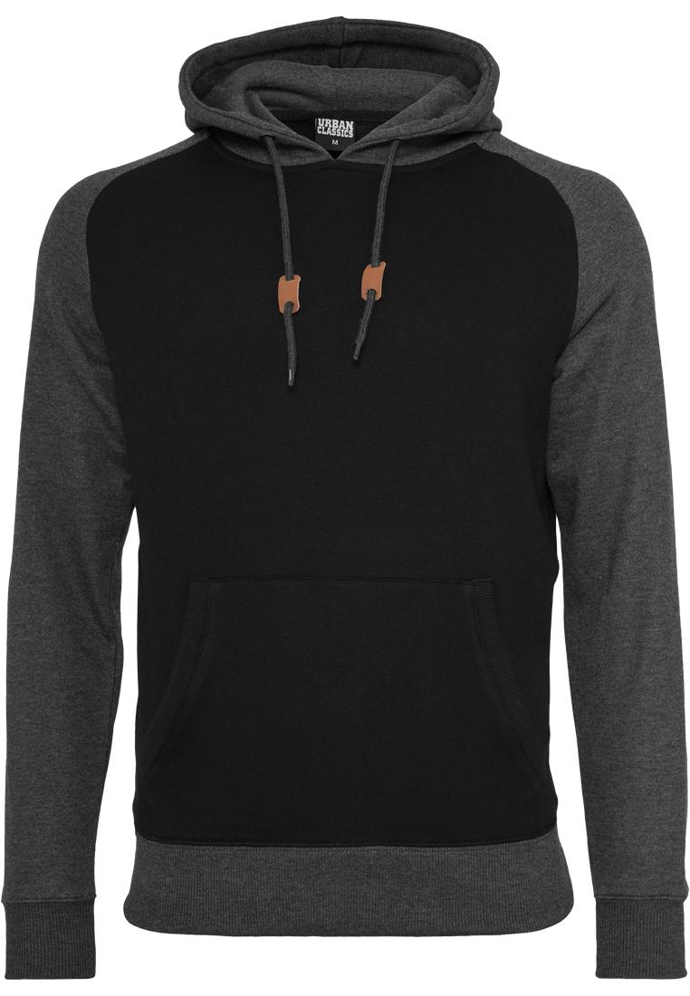 Raglan Contrast Hoody BLK / Cha