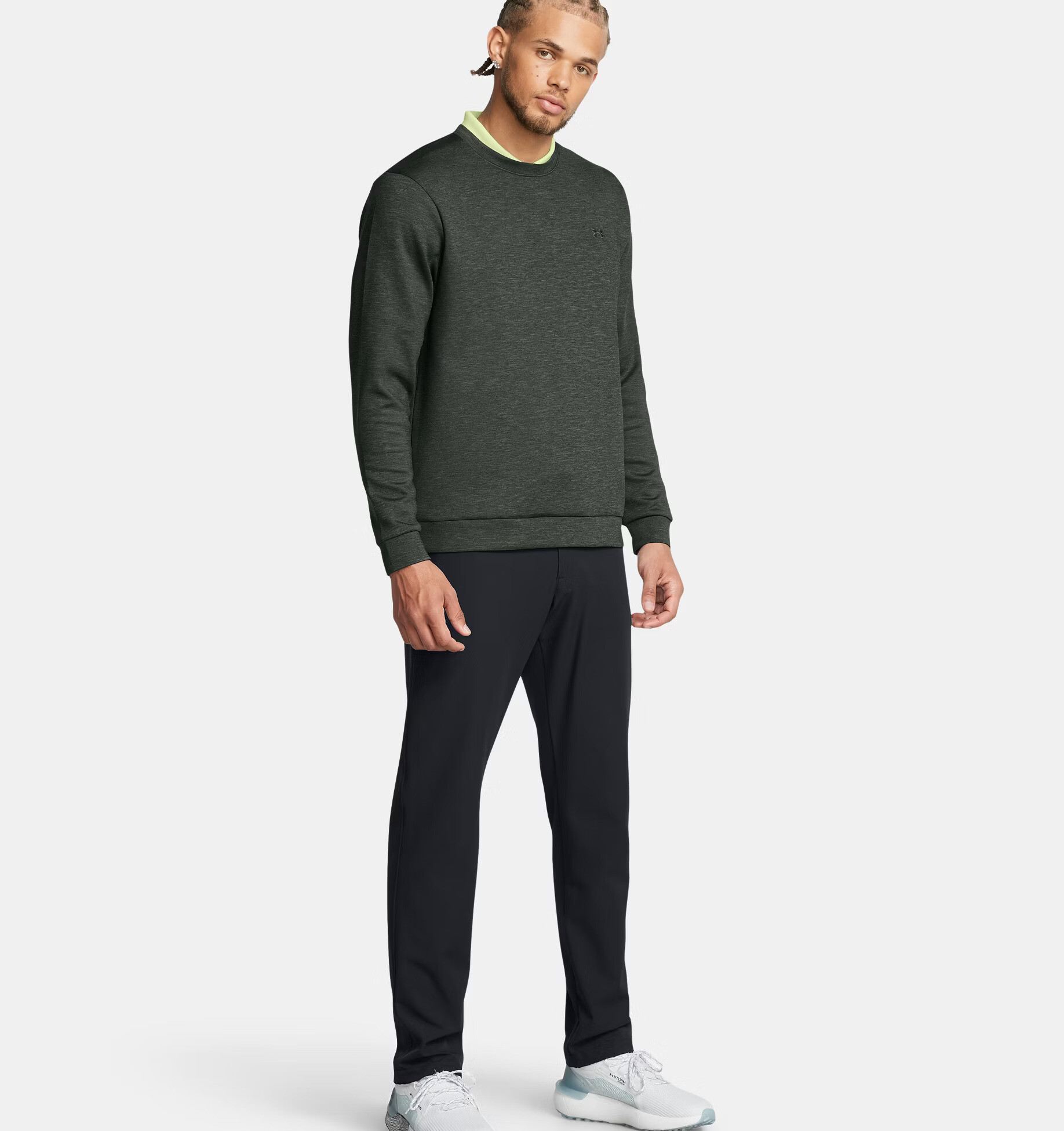 UA Drive Midlayer Crew-GRN