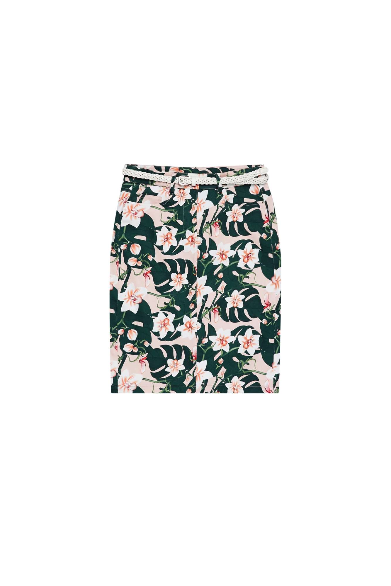 Skirt with a floral print