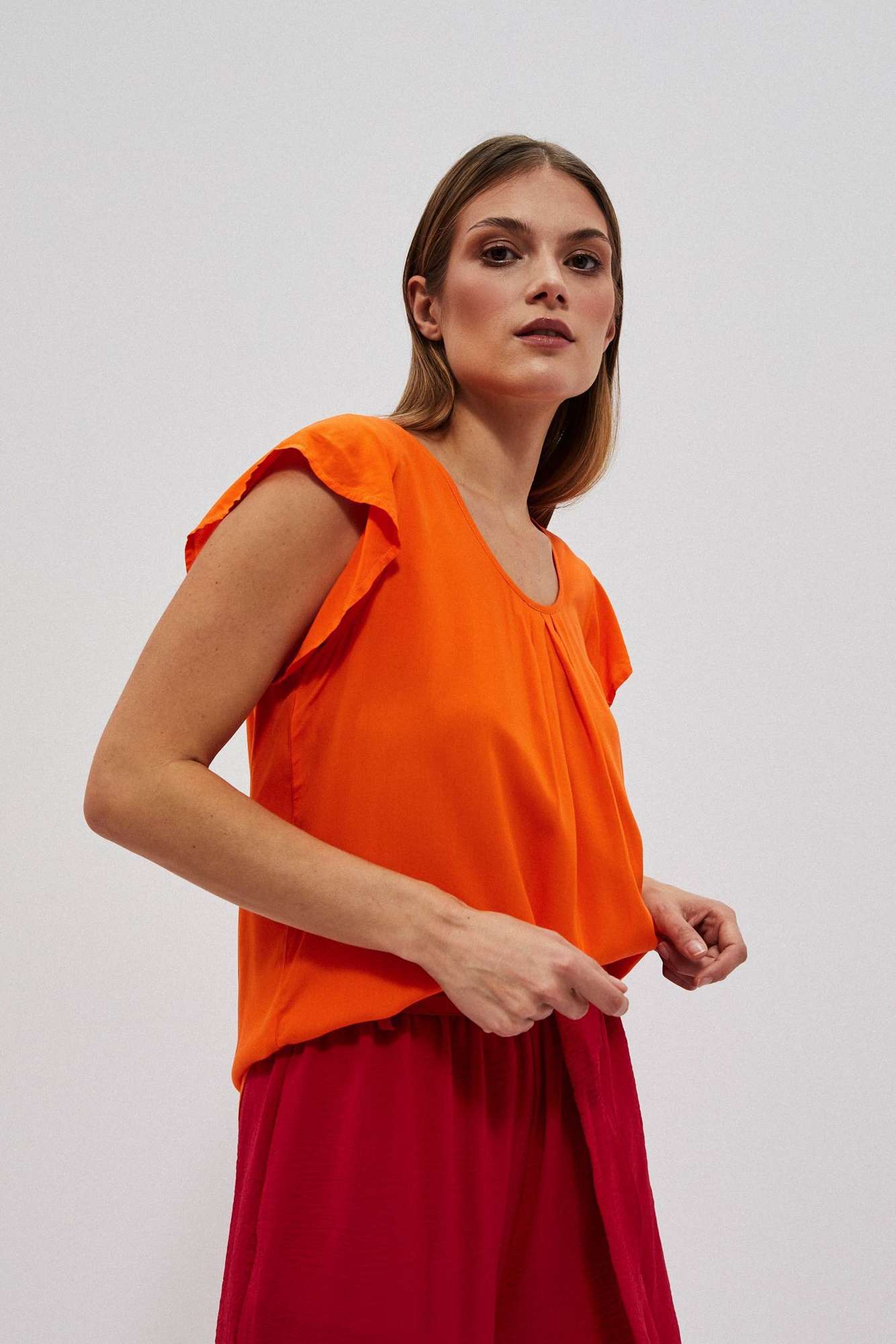 WOMEN'S SHIRT L-KO-4029 ORANGE