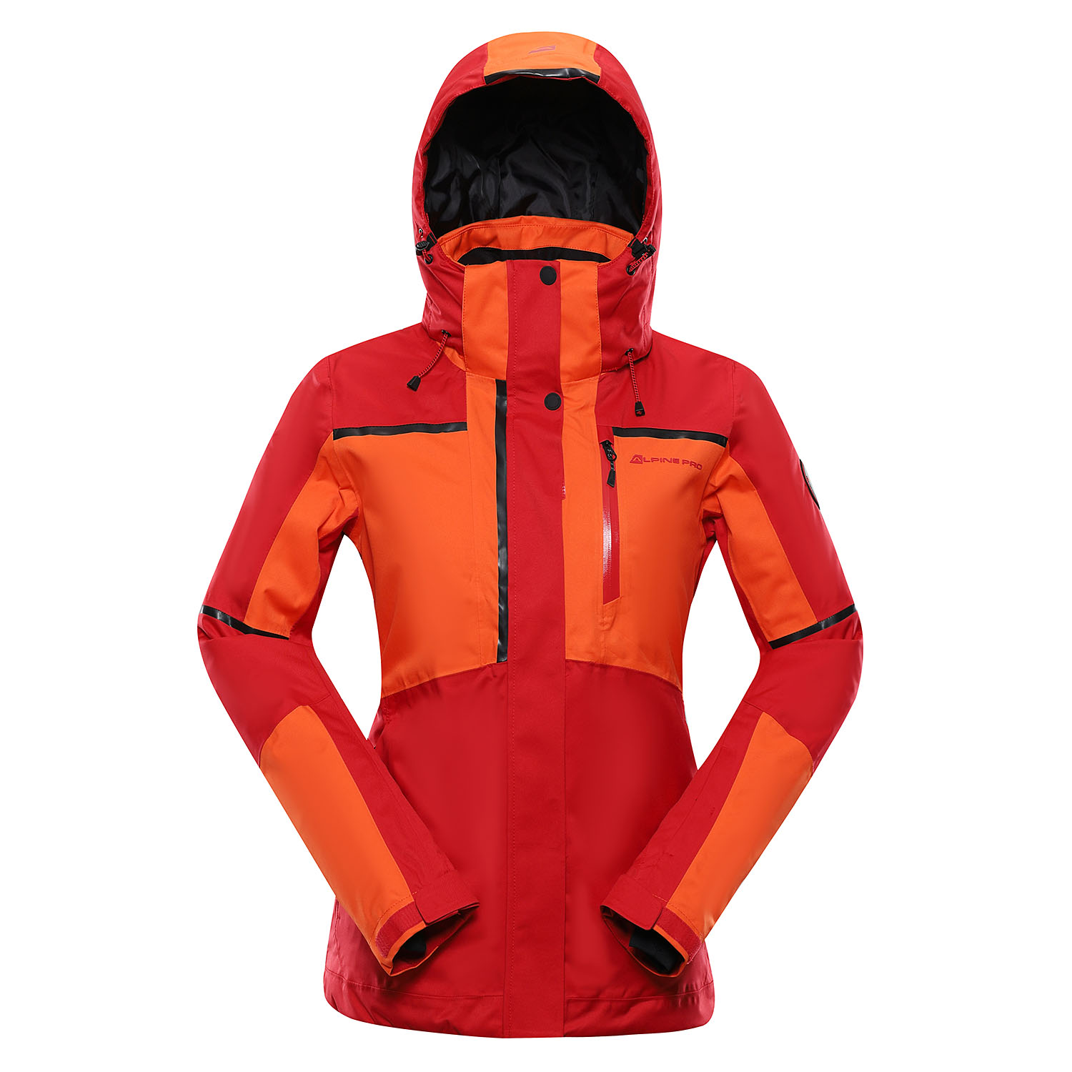 Ladies Ski Jacket With Membrane PTX ALPINE PRO MALEFA Dk.red