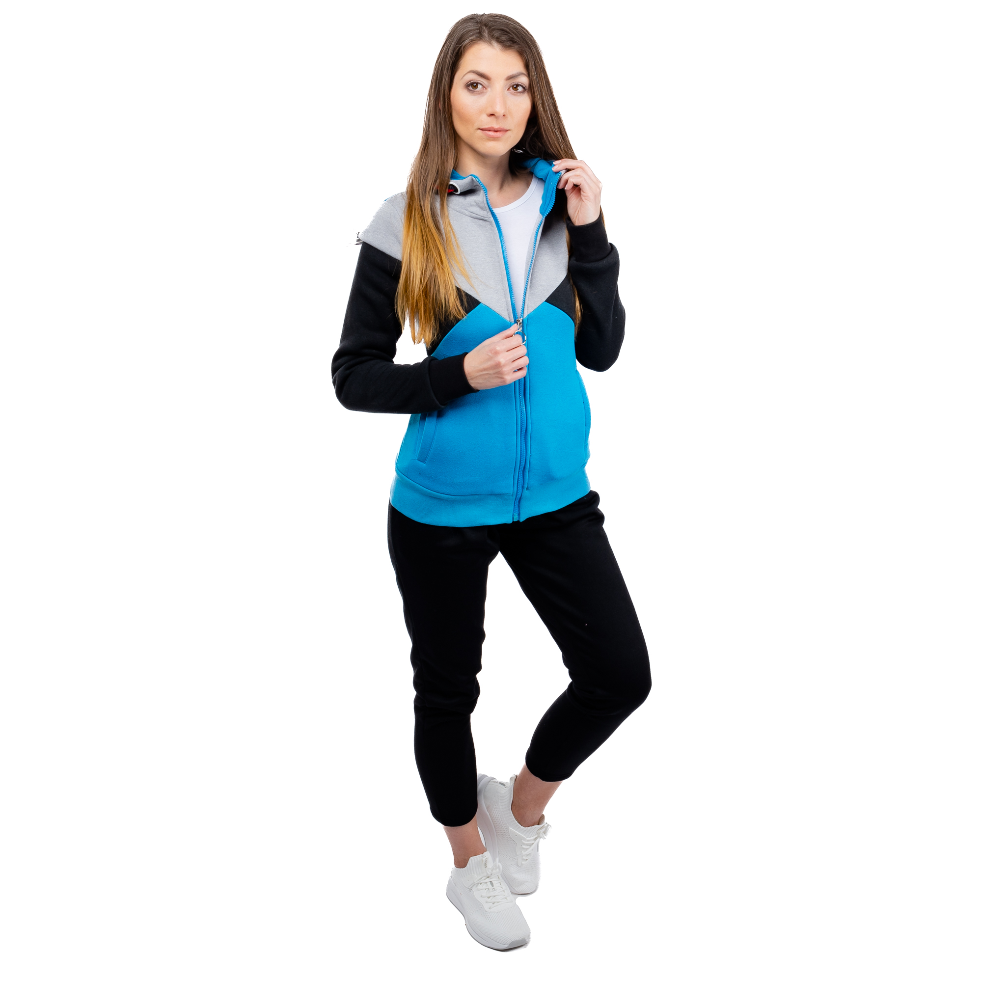 Women&#039;s tracksuit GLANO - blue/light gray