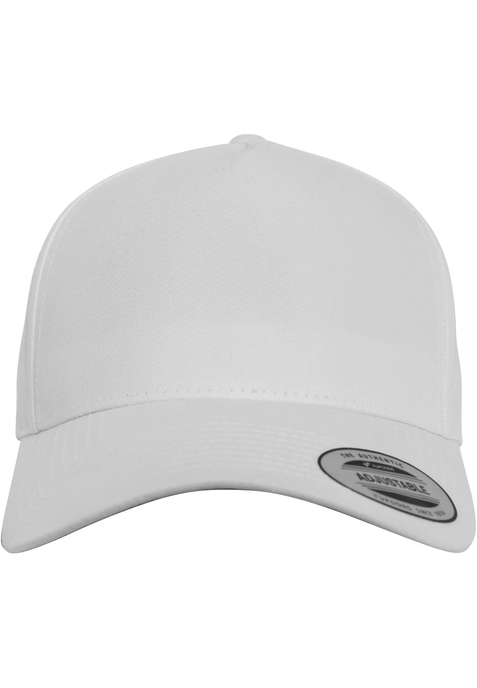 5-panel curved classic snapback white