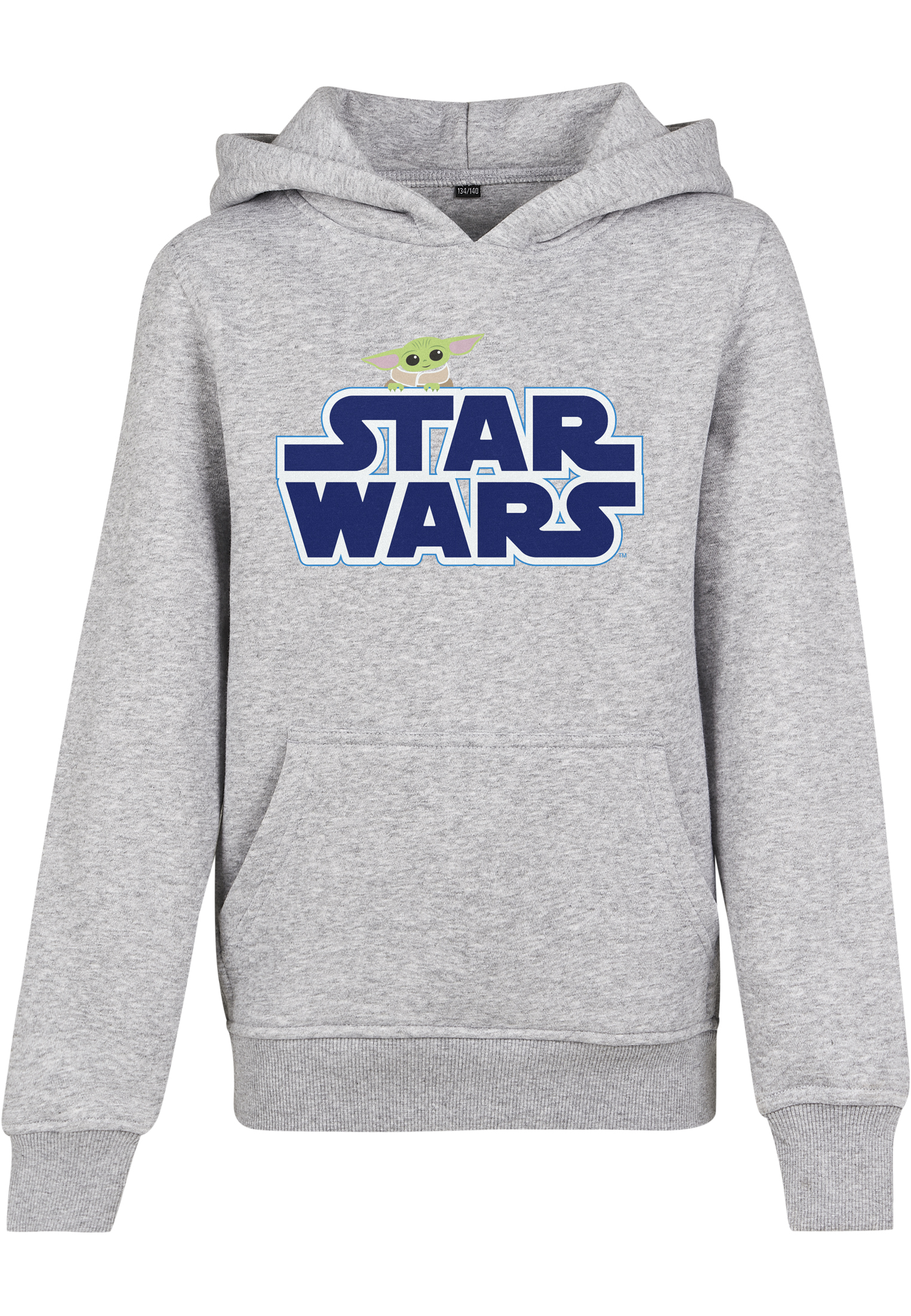 Children's Star Wars Blue Logo Hoody Heather Grey