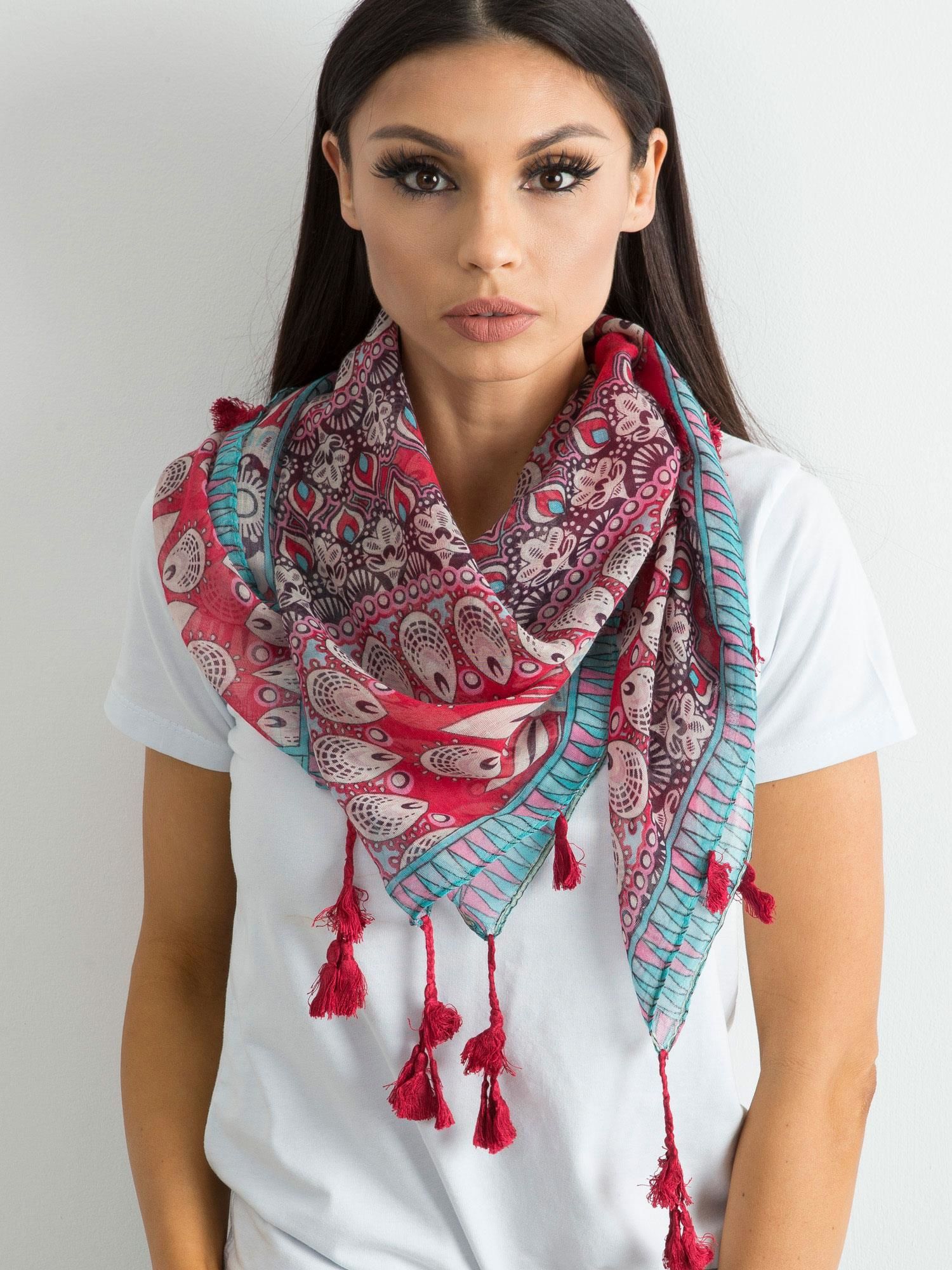 Red Ethnic Scarf