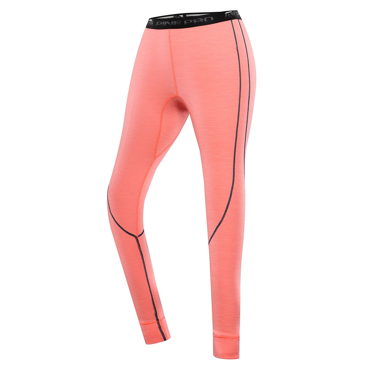 Women's Merino Wool Underwear - ALPINE PRO SANERA Neon Salmon Pants