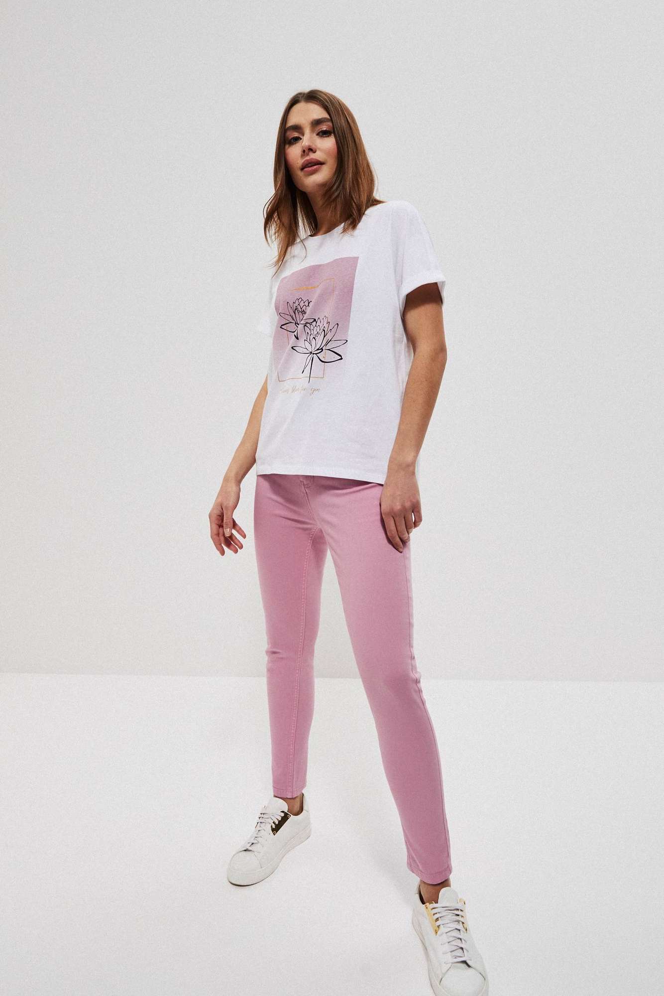 Pantaloni simpli - roz