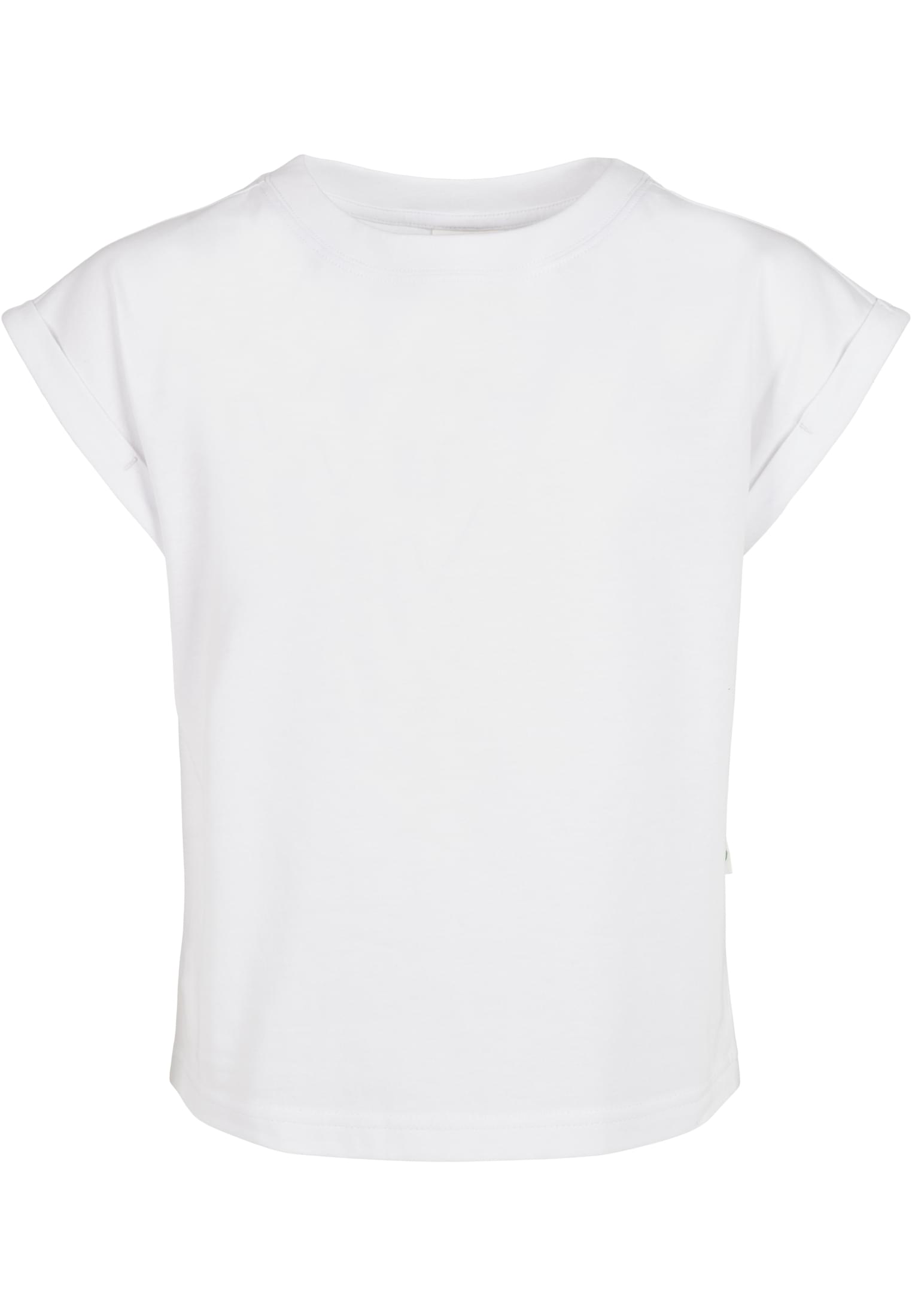 Levně Dívčí organické tričko s prodlouženým ramenem bílé