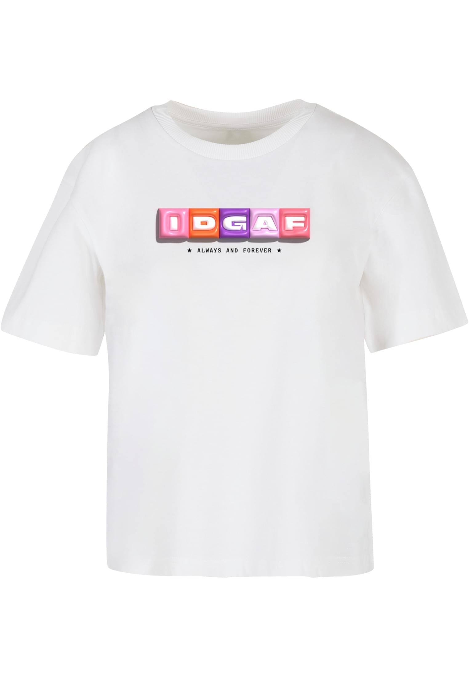 Levně Dámské tričko IDGAF - bílé