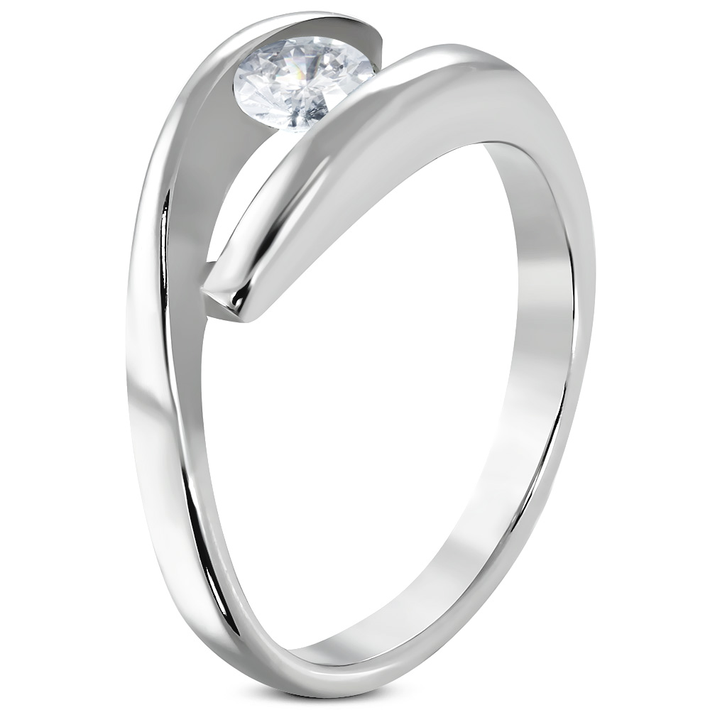 Engagement Ring Surgical Steel Double Ring