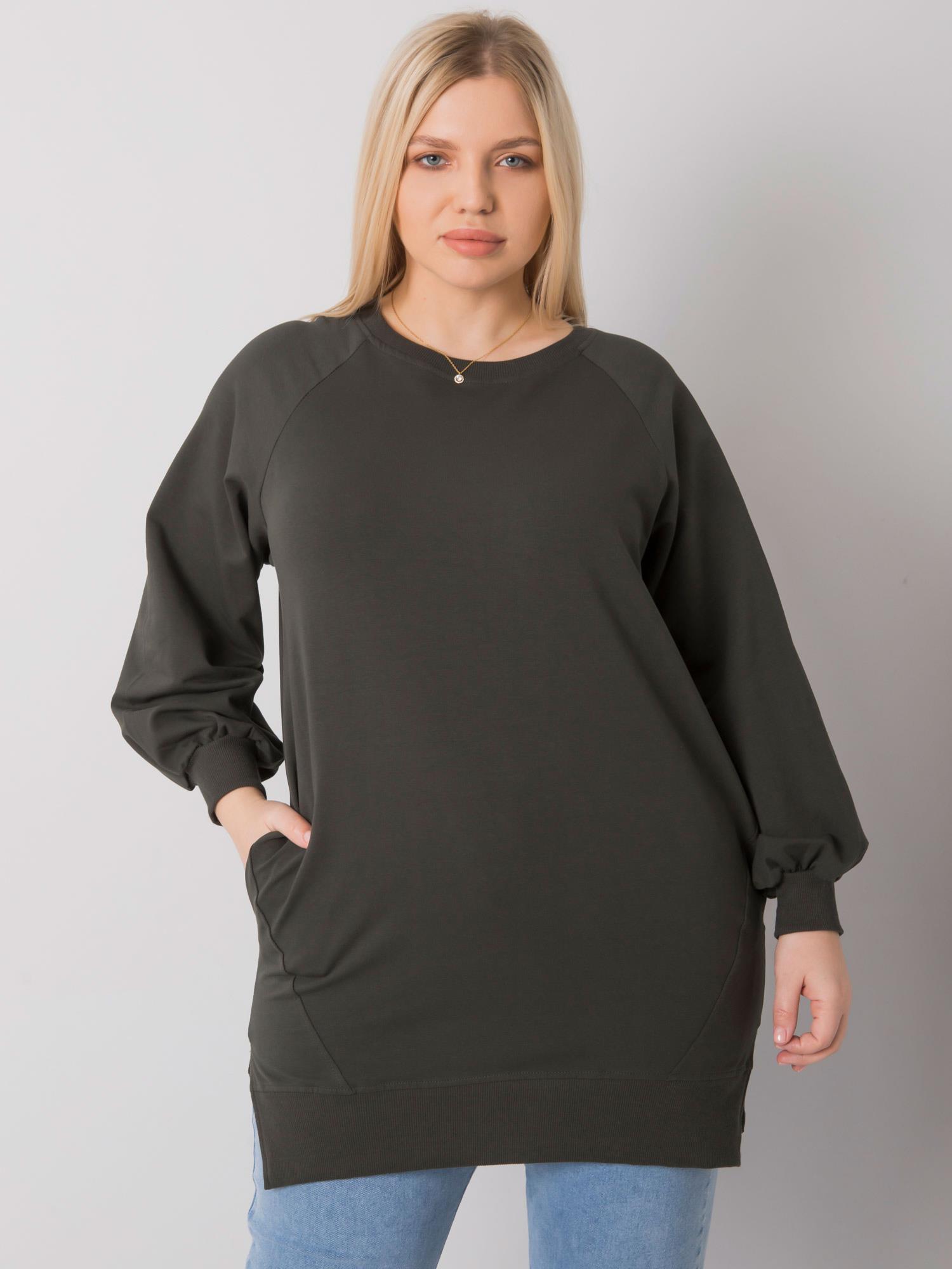 Dark Khaki Sweatshirt Plus Size Toledo