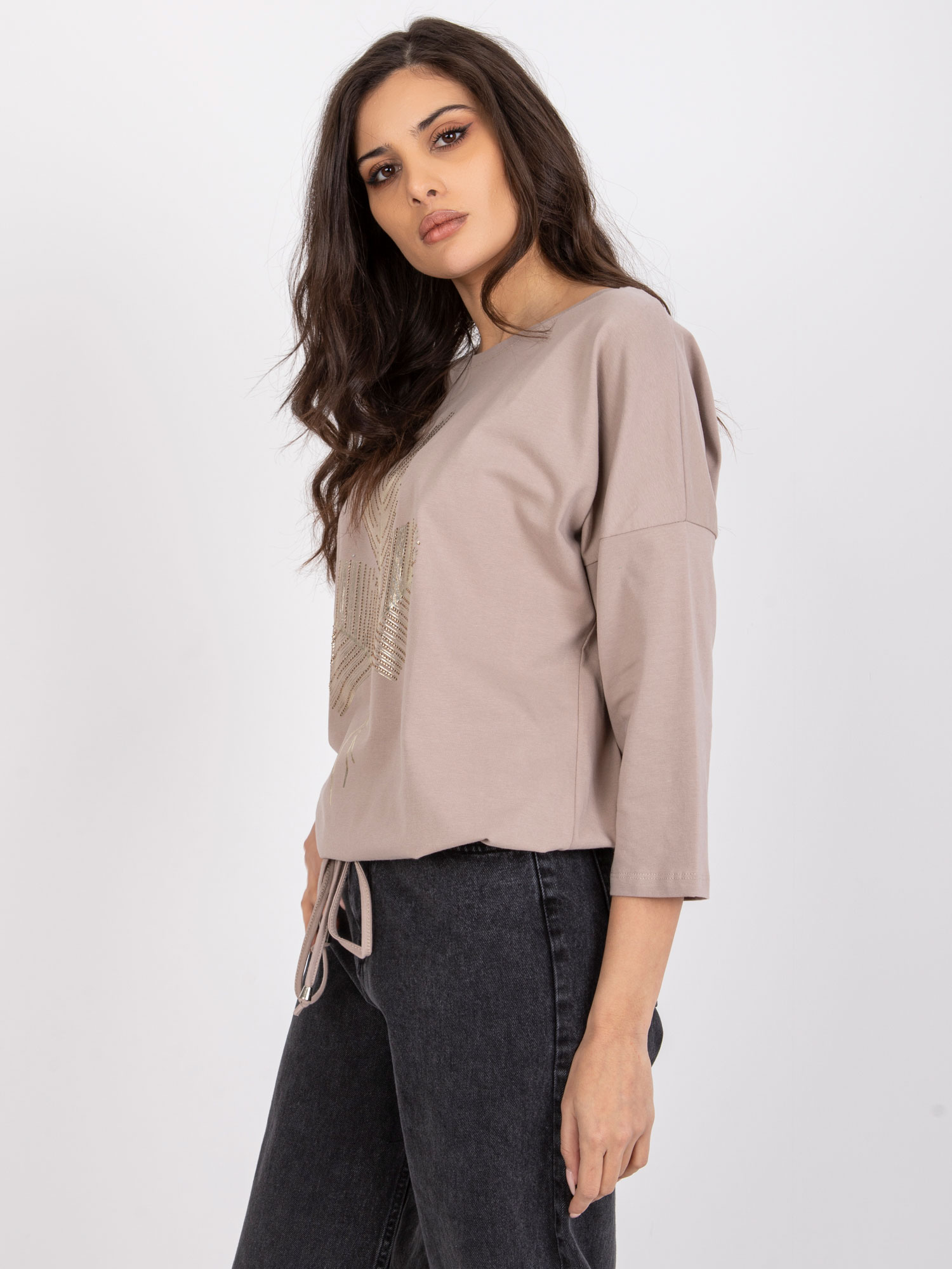 Dark Beige Women's Blouse For Every Day