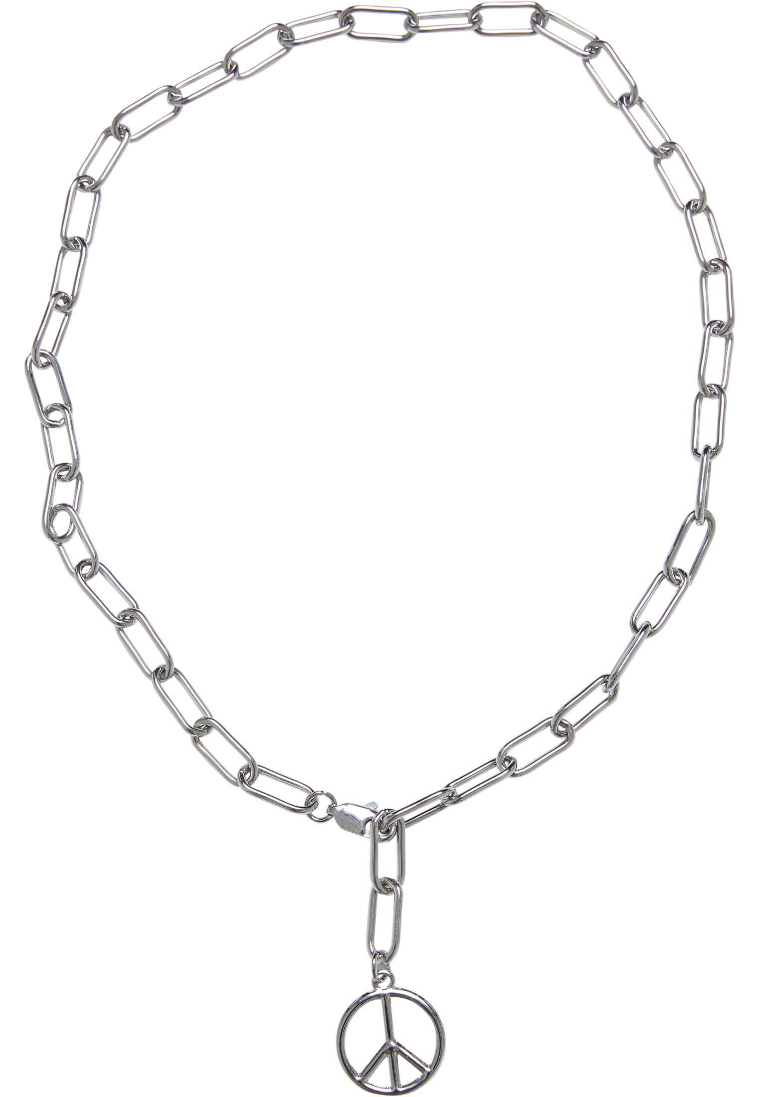 Levně Y Chain Peace náhrdelník - stříbrné barvy