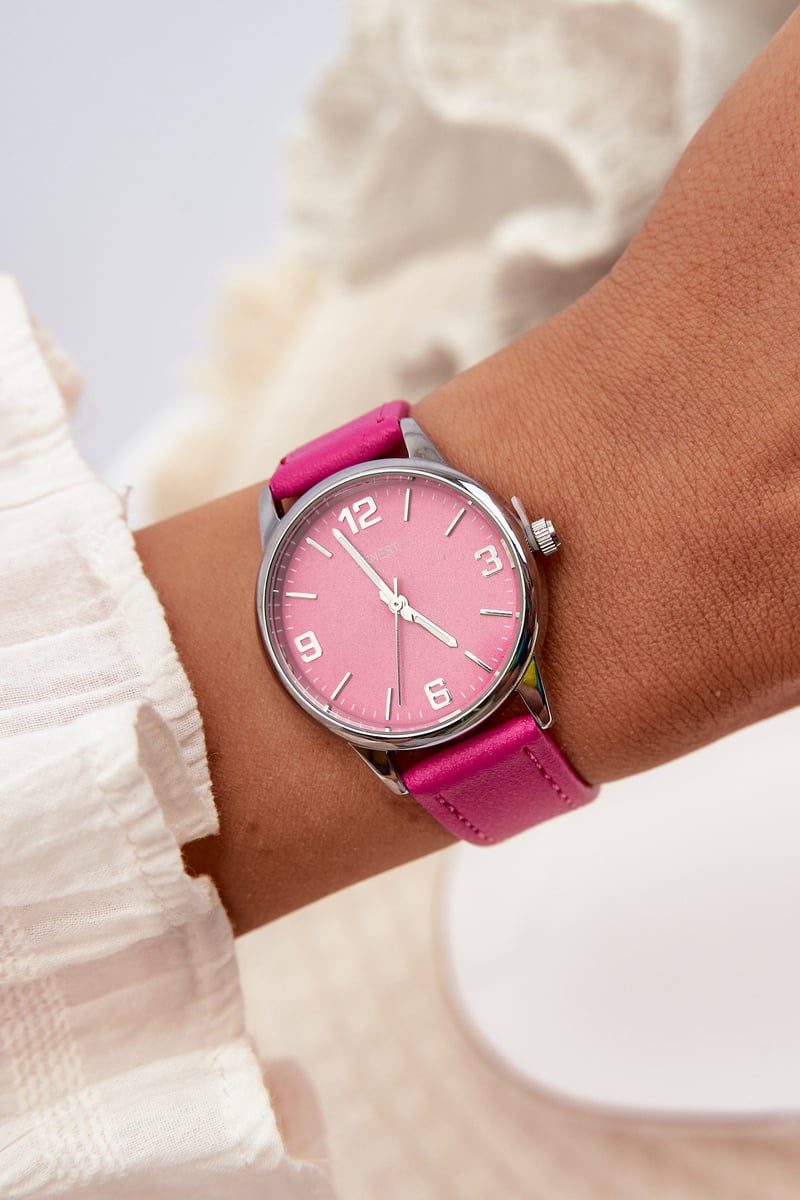 Women's watch on an eco leather strap Fuchsia Ernest