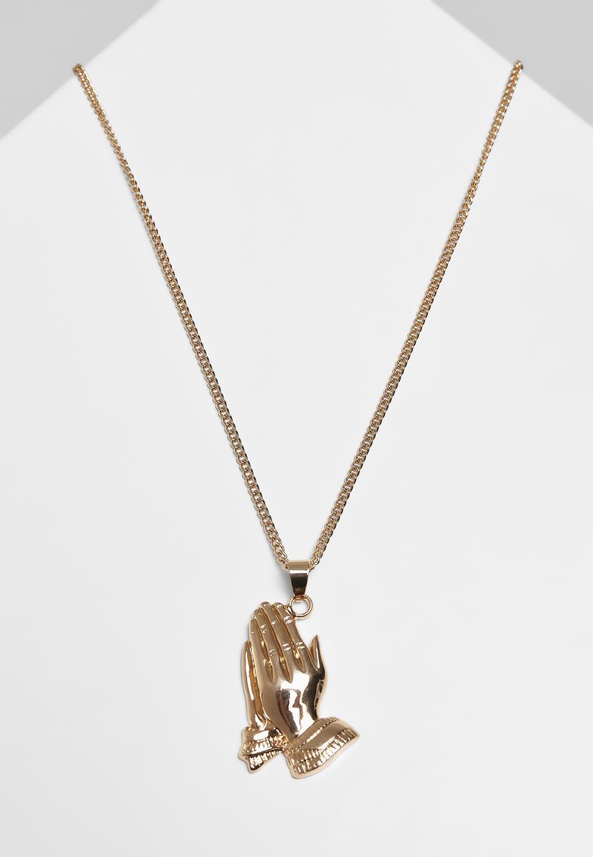 Pray Hands Necklace - Gold Color