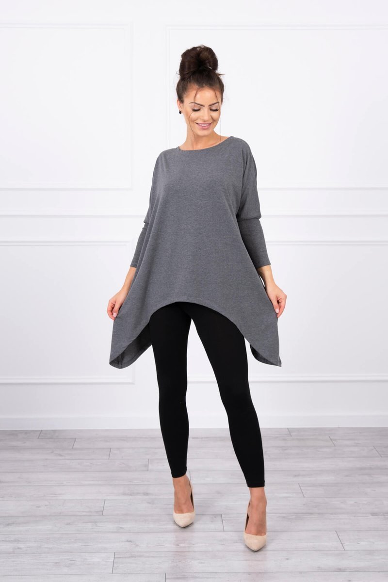 Bluza supradimensionate melanj grafit