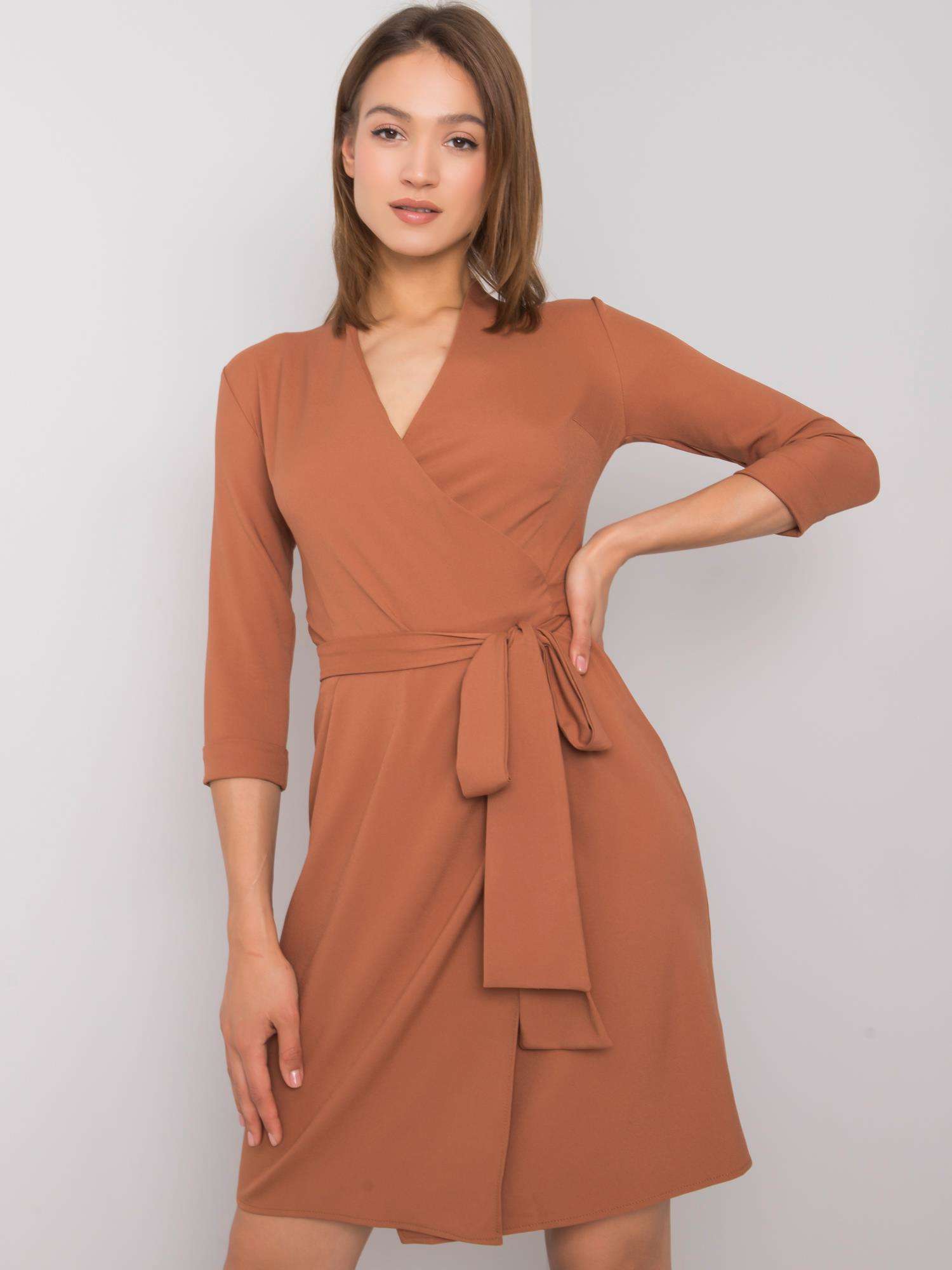 Dress-LK-SK-507665.17P-camel