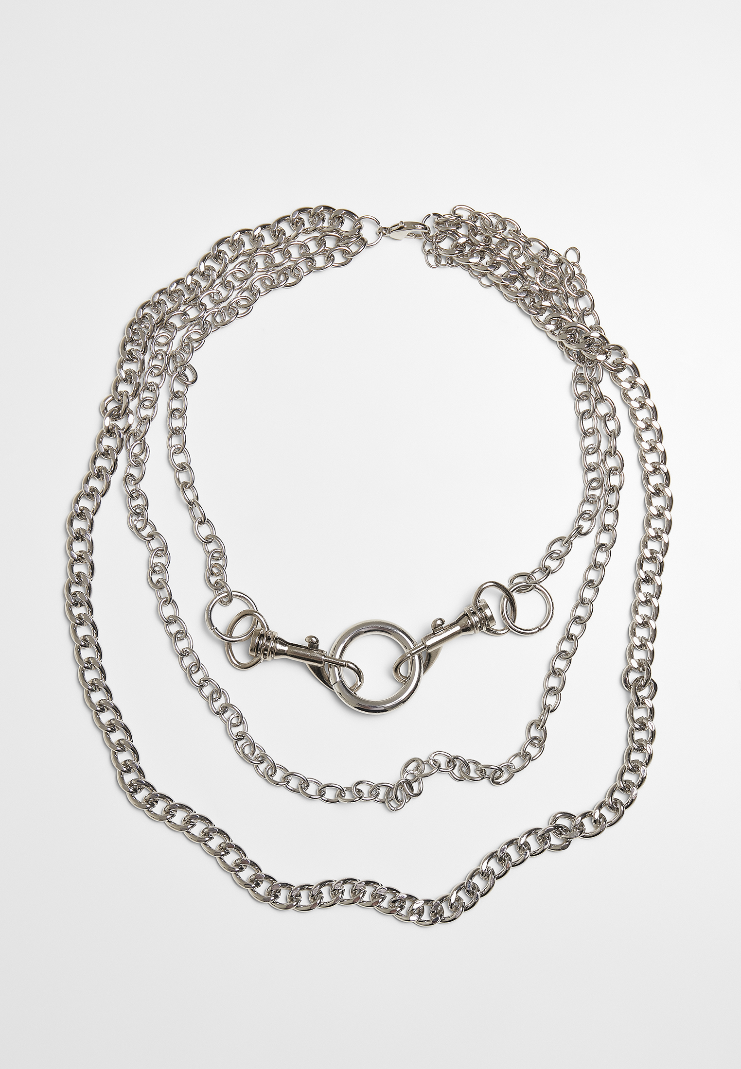 Necklace with carabiner - silver color