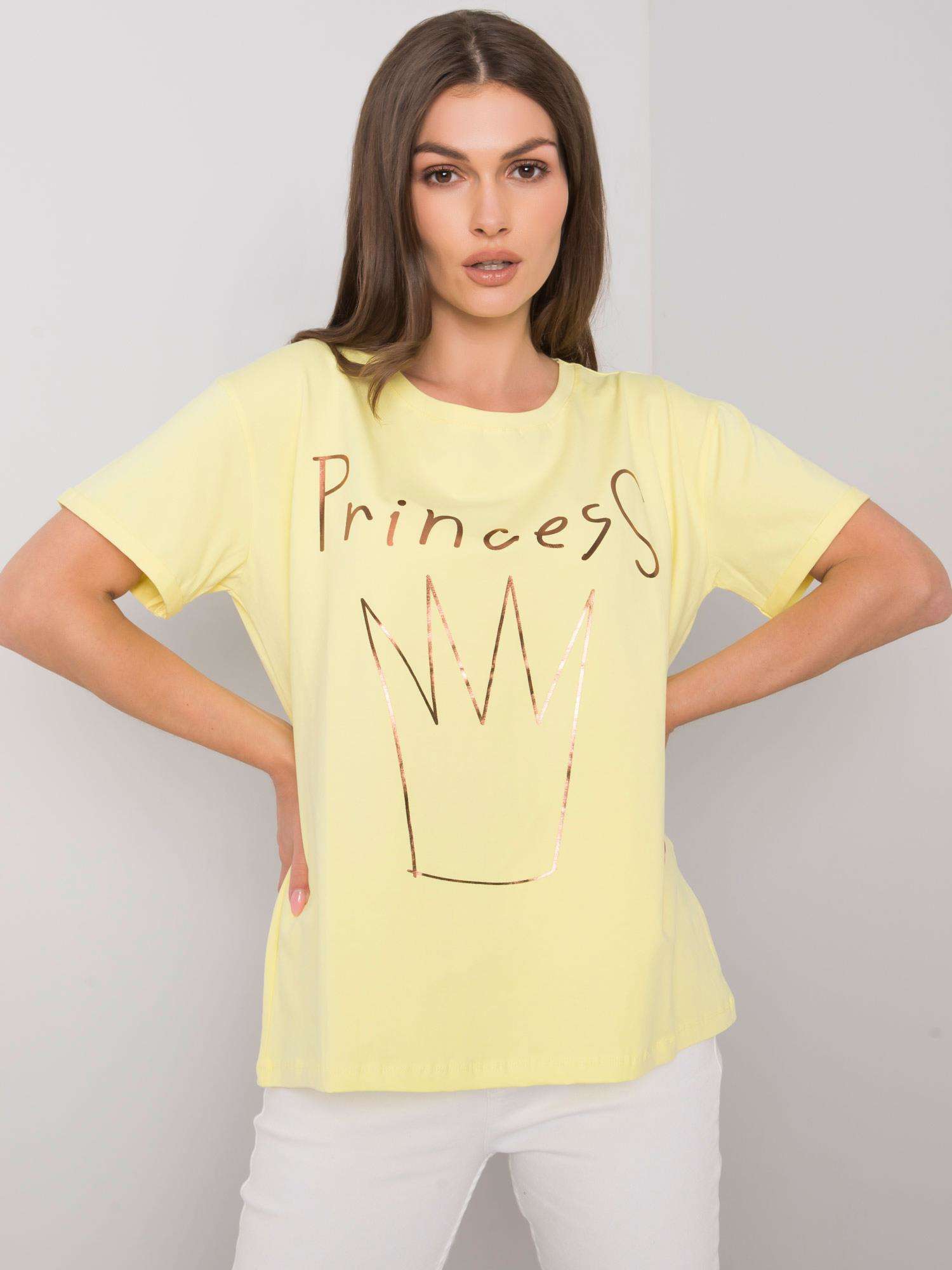 Yellow T-shirt With Aosta Print