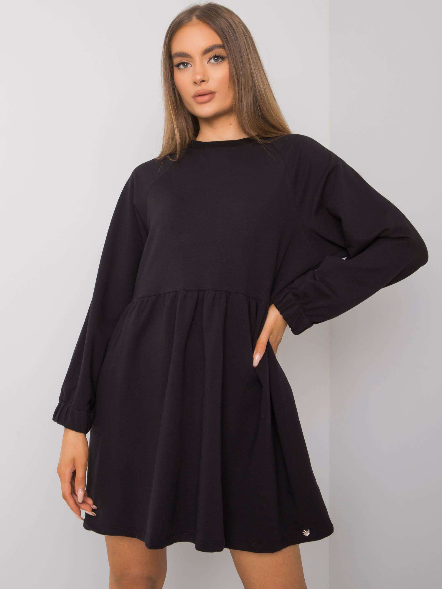 Basic Black Dress With Long Sleeves