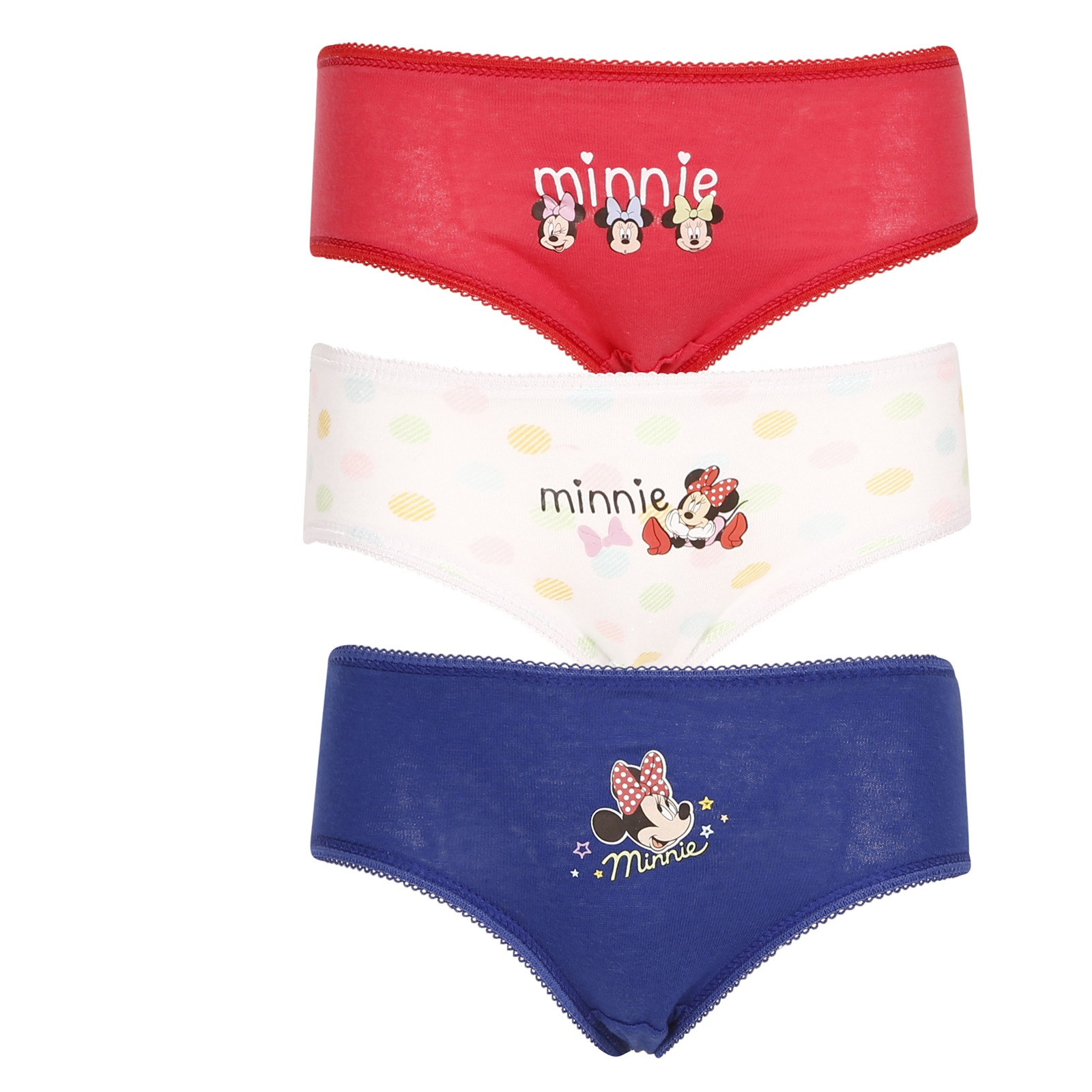 3PACK Girls Panties E Plus M Minnie Multicolor